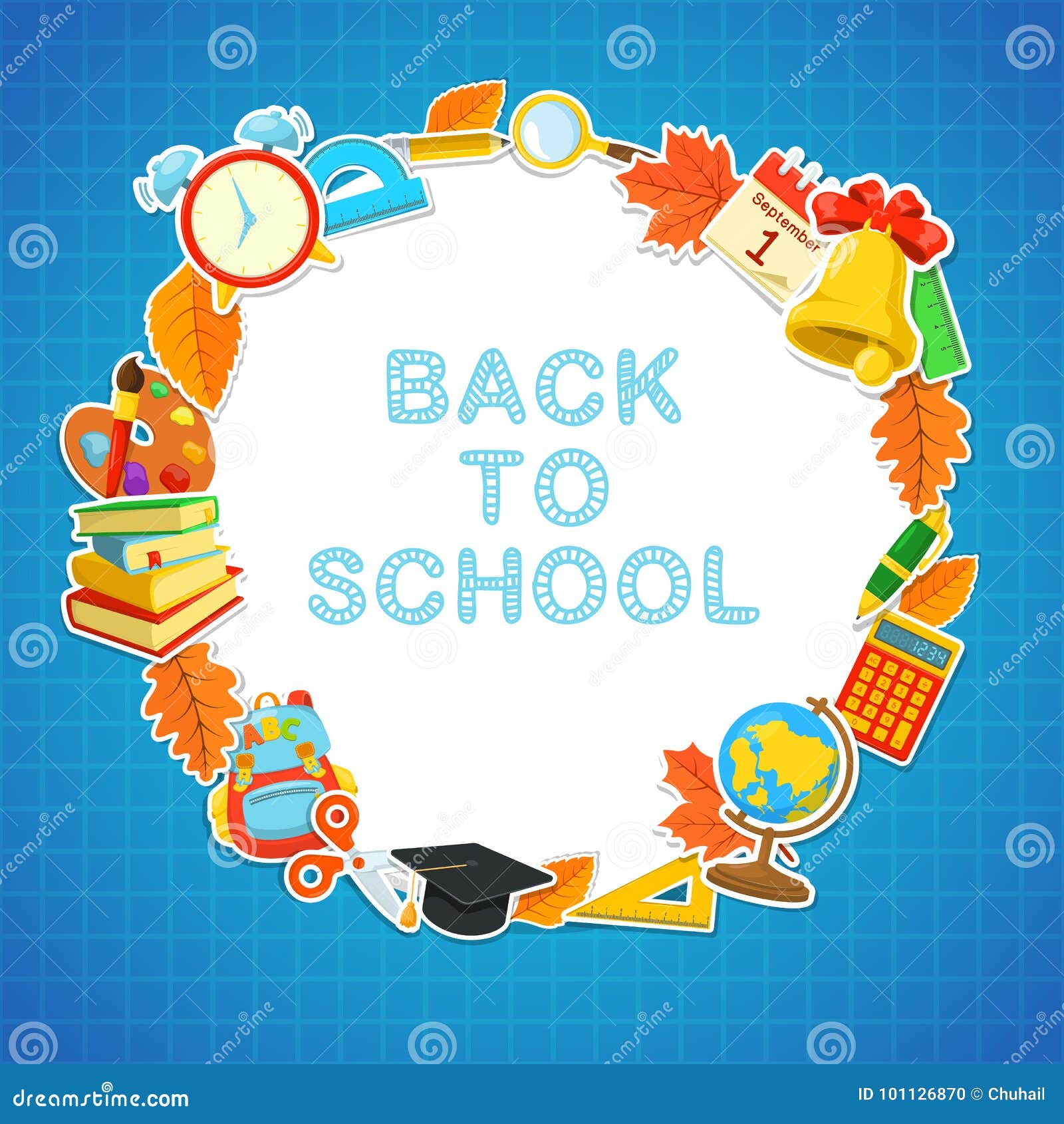 Welcome Back To School Background Stock Vector Illustration Of Banner Frame