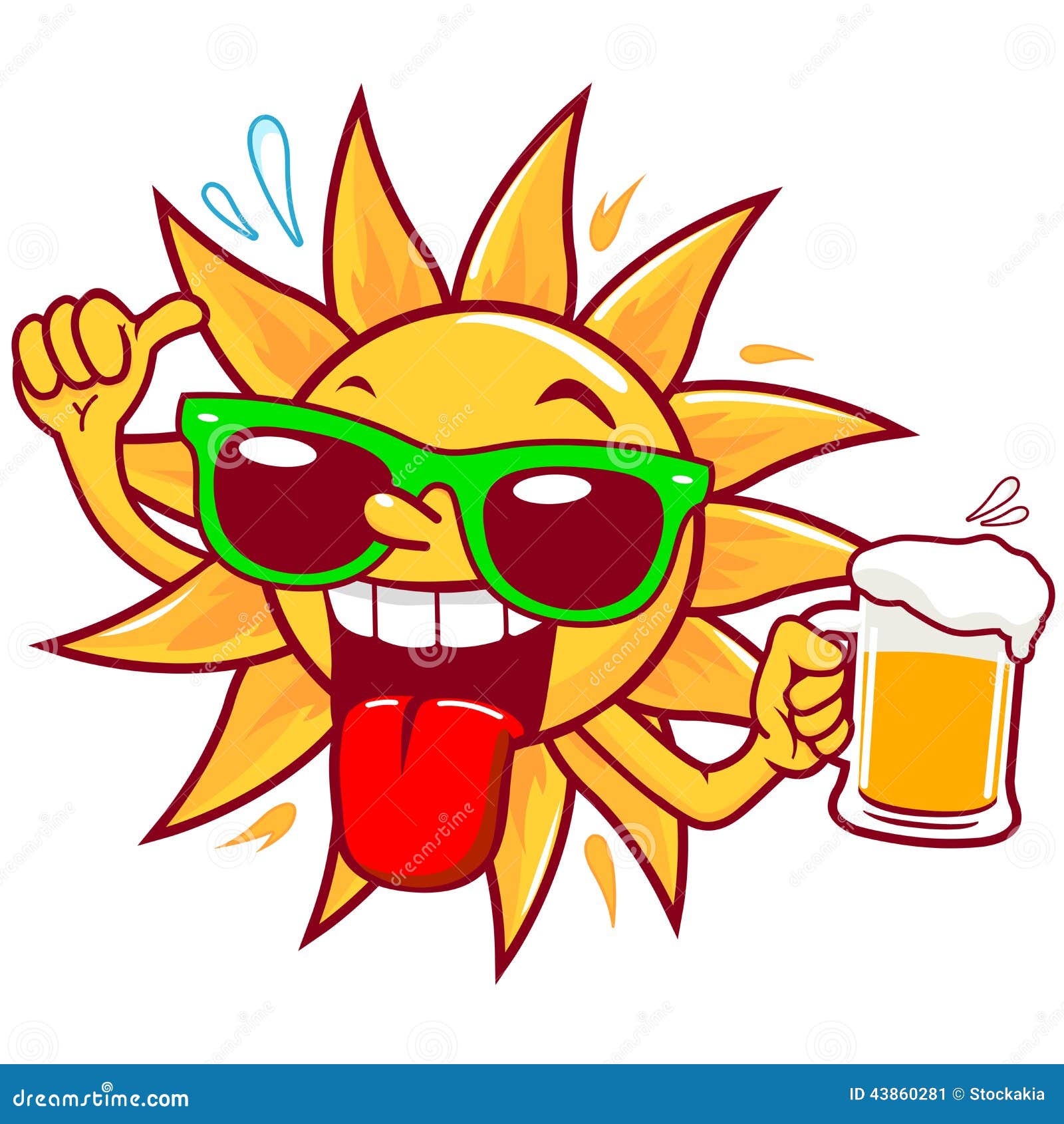 Cartoon sun drinking beer stock vector. Illustration of alcohol - 43860281 Cartoon sun drinking beer stock vector. Illustration of alcohol - 43860281