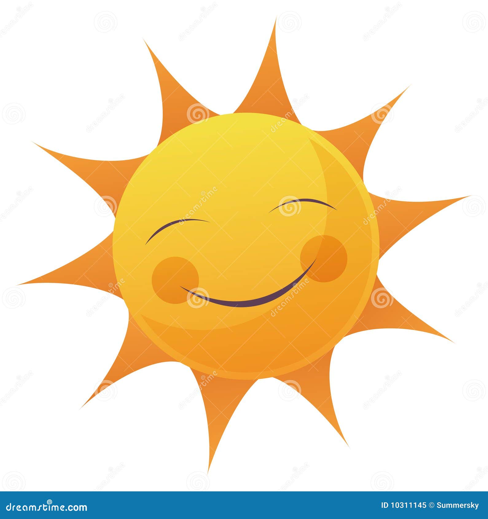 Cartoon Sun Face stock illustration. Image of icons, face - 10311145