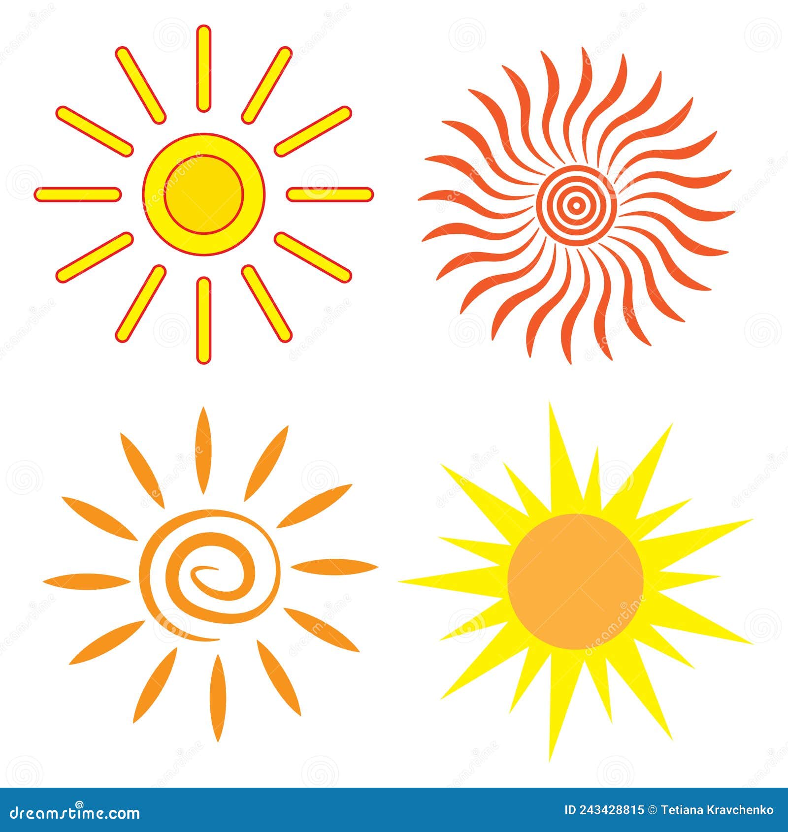 Cartoon Sun Set, Great Design for Any Purposes. Summer Background ...