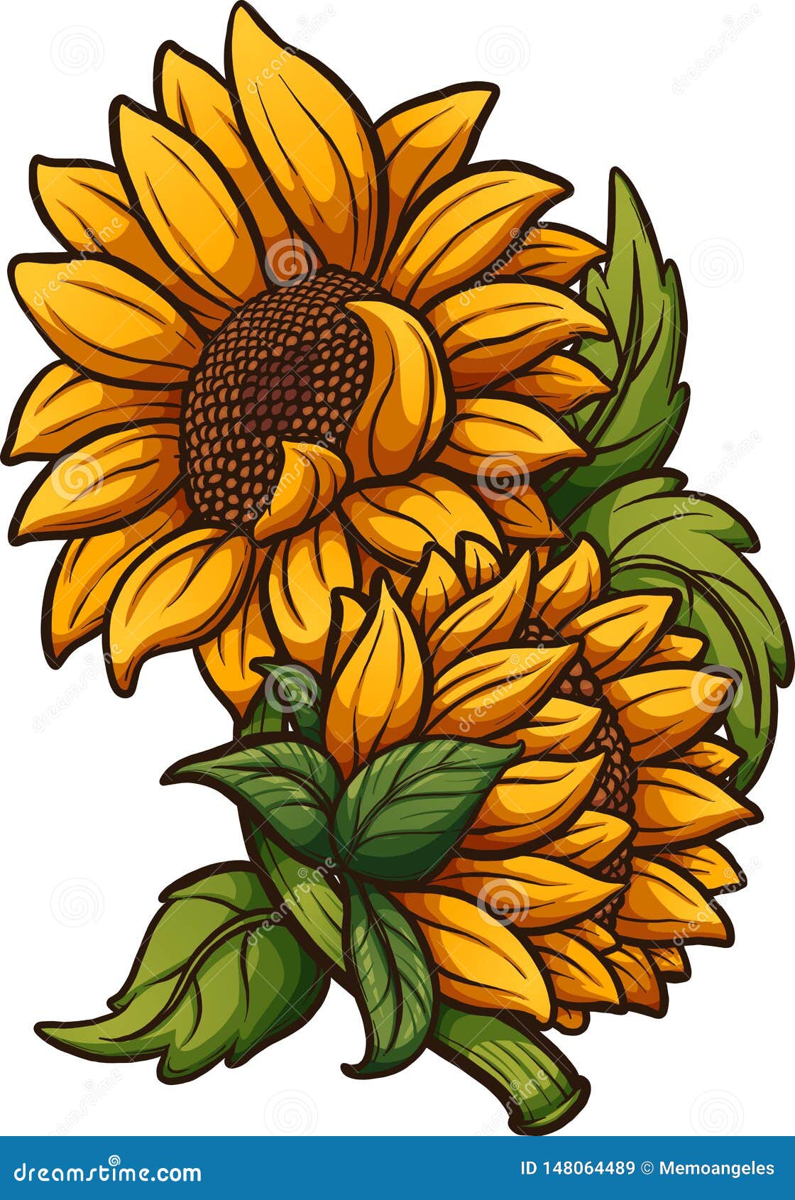 Free Free Cartoon Cute Sunflower Clipart SVG PNG EPS DXF File