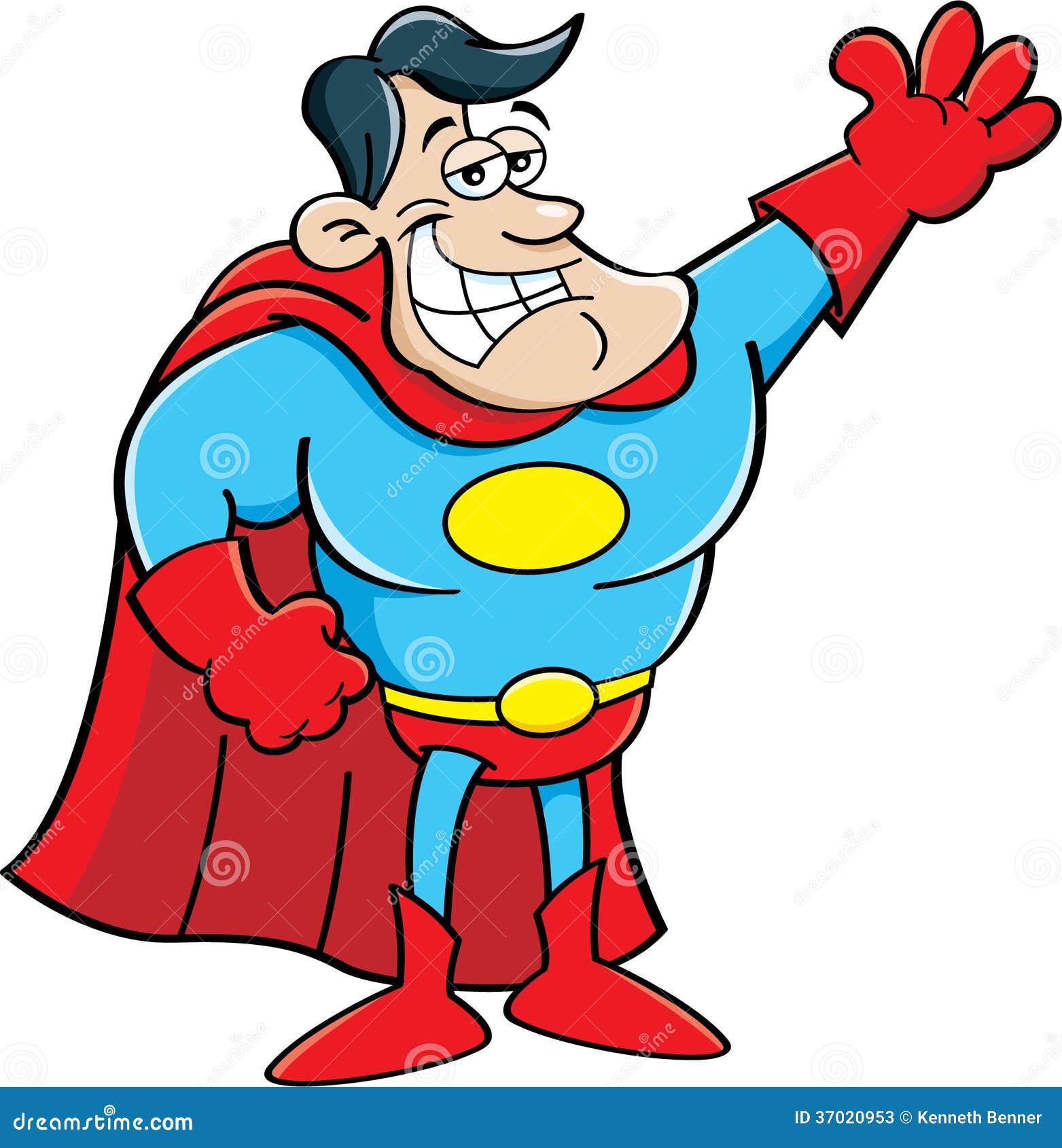 Cartoon Superhero stock vector. Illustration of funny - 37020953