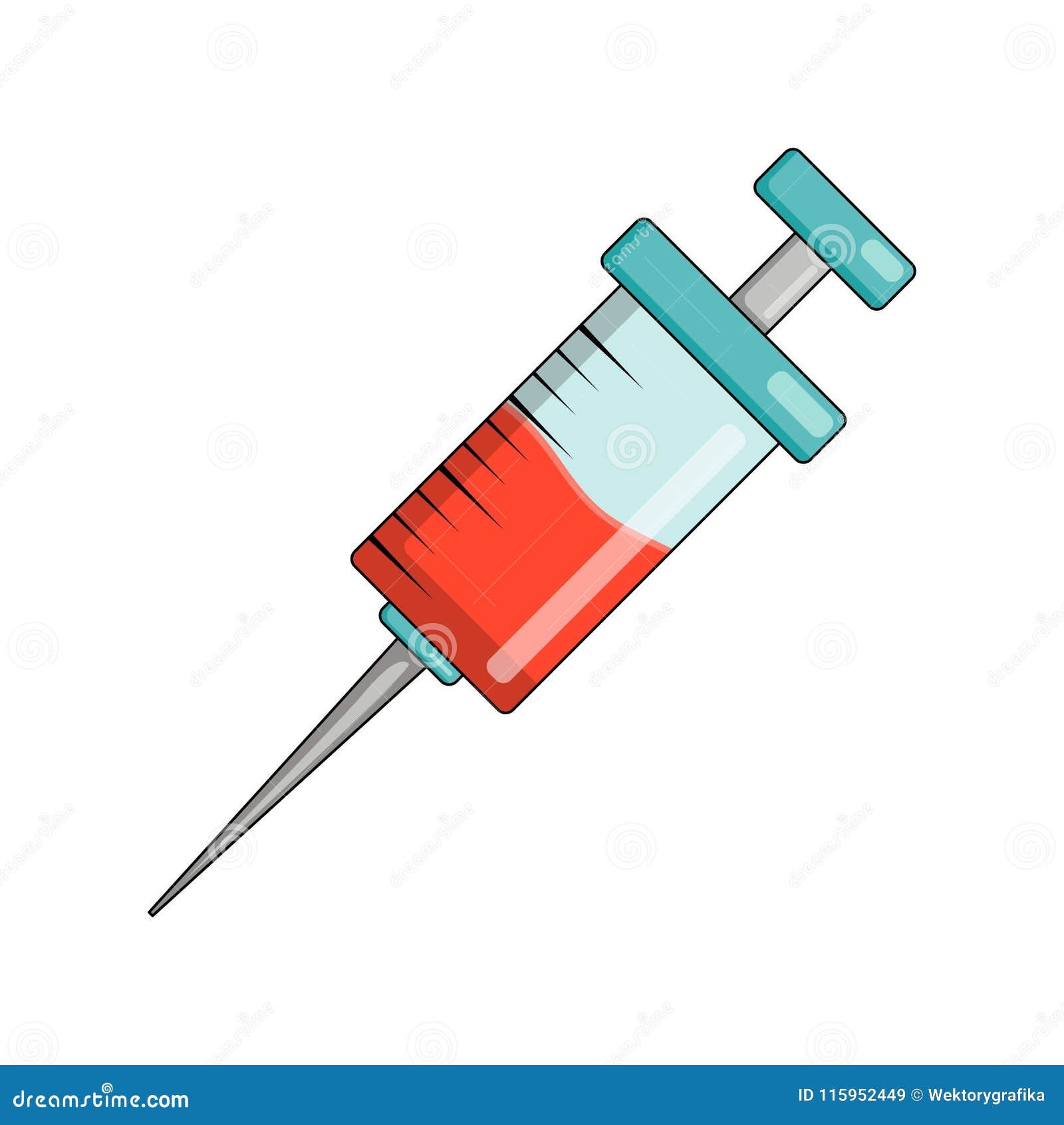 syringe cartoon red