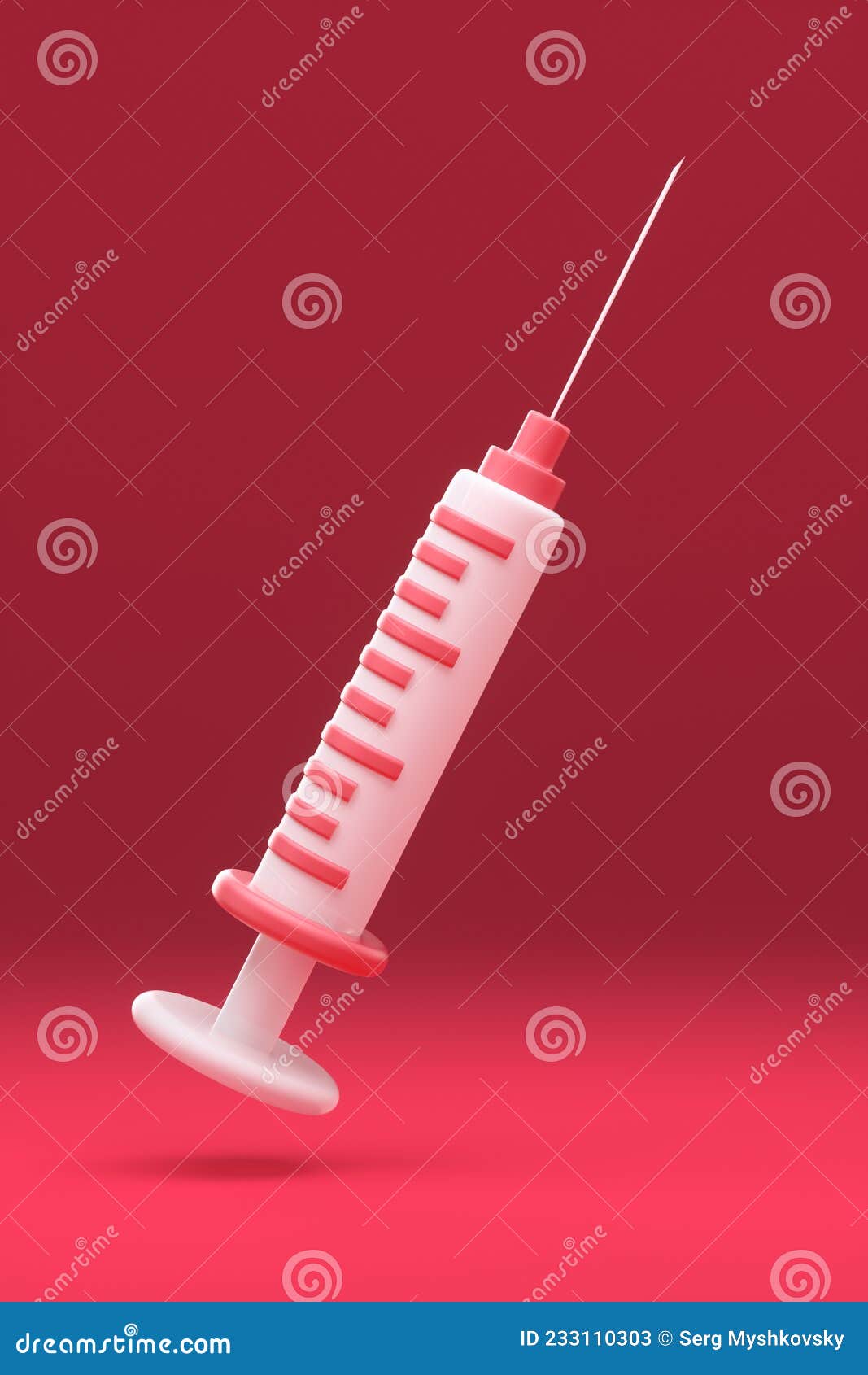 syringe cartoon red