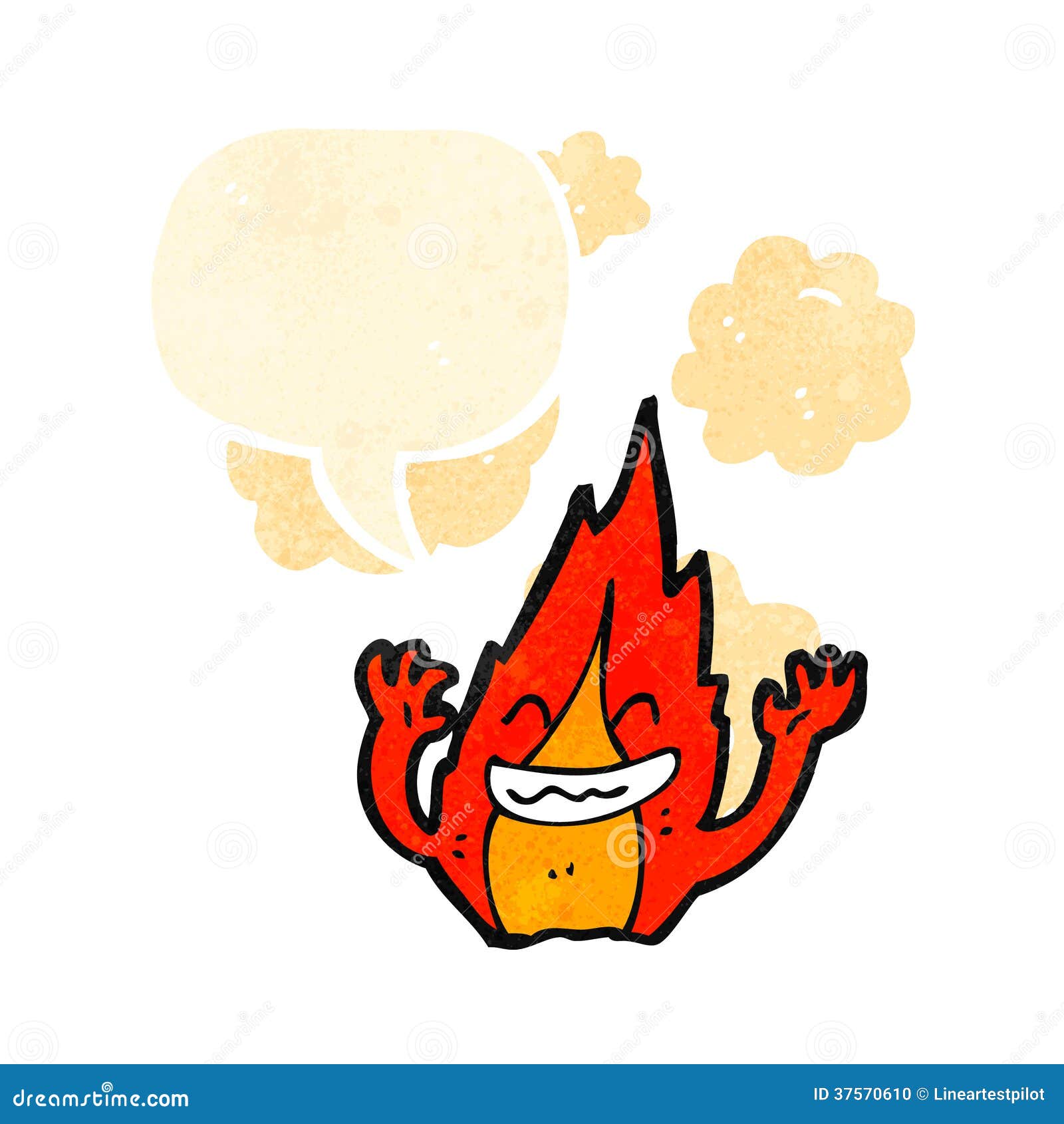 Cartoon Talking Fire Symbol Stock Vector - Illustration of drawn ...