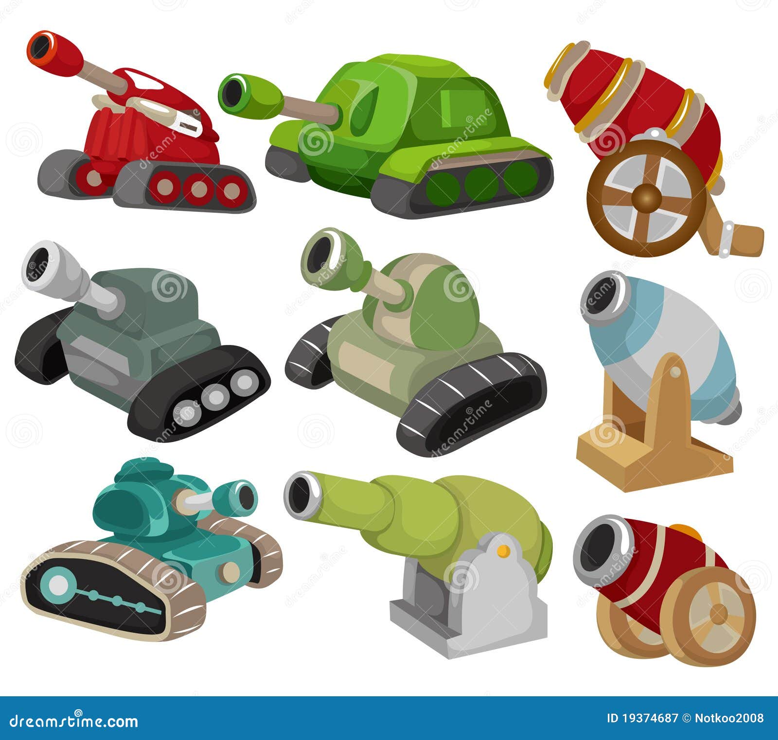 Cartoon Tank/Cannon Weapon Set Icon Stock Vector - Illustration of cannon, doodle: 19374687 Cartoon Tank/Cannon Weapon Set Icon Stock Vector - Illustration of cannon, doodle: 19374687