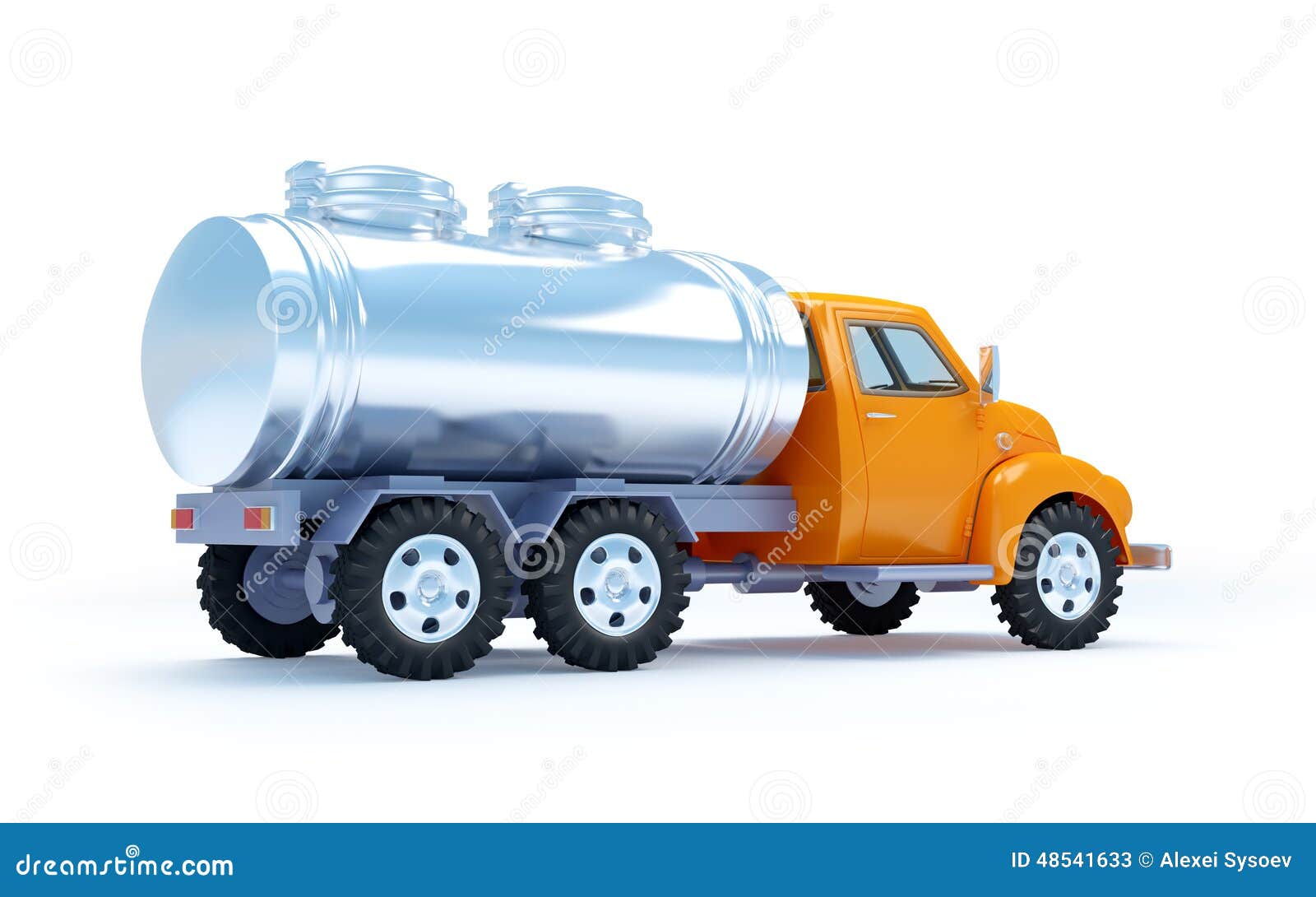 Cartoon tanker truck back stock illustration. Image of container - 48541633