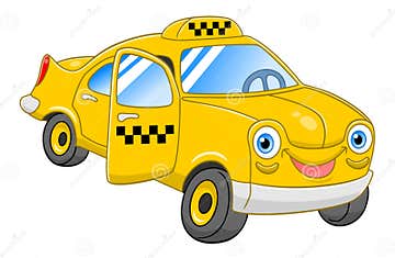 Cartoon taxi stock vector. Illustration of passenger - 81904047