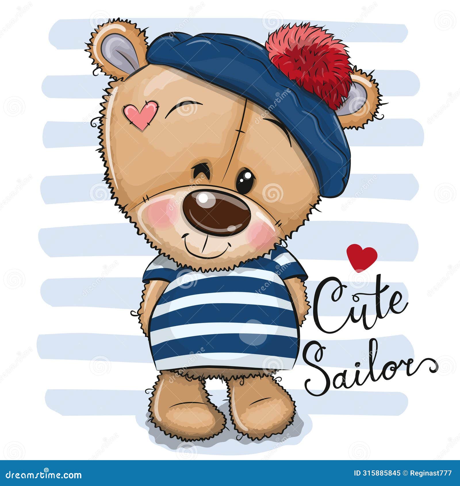 cartoon teddy bear in sailor costume