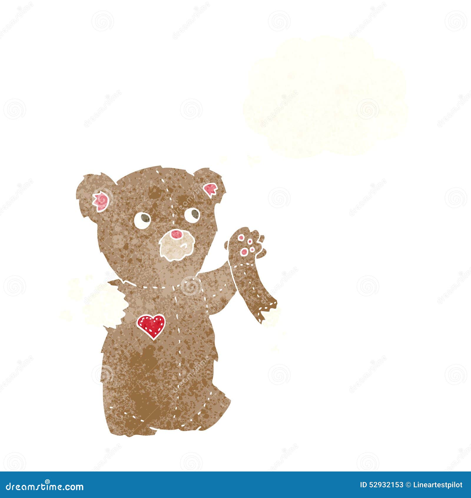 Cartoon of a Ripped Teddy Bear and Stuffing - Royalty Free Vector  Illustration by lineartestpilot #1160938