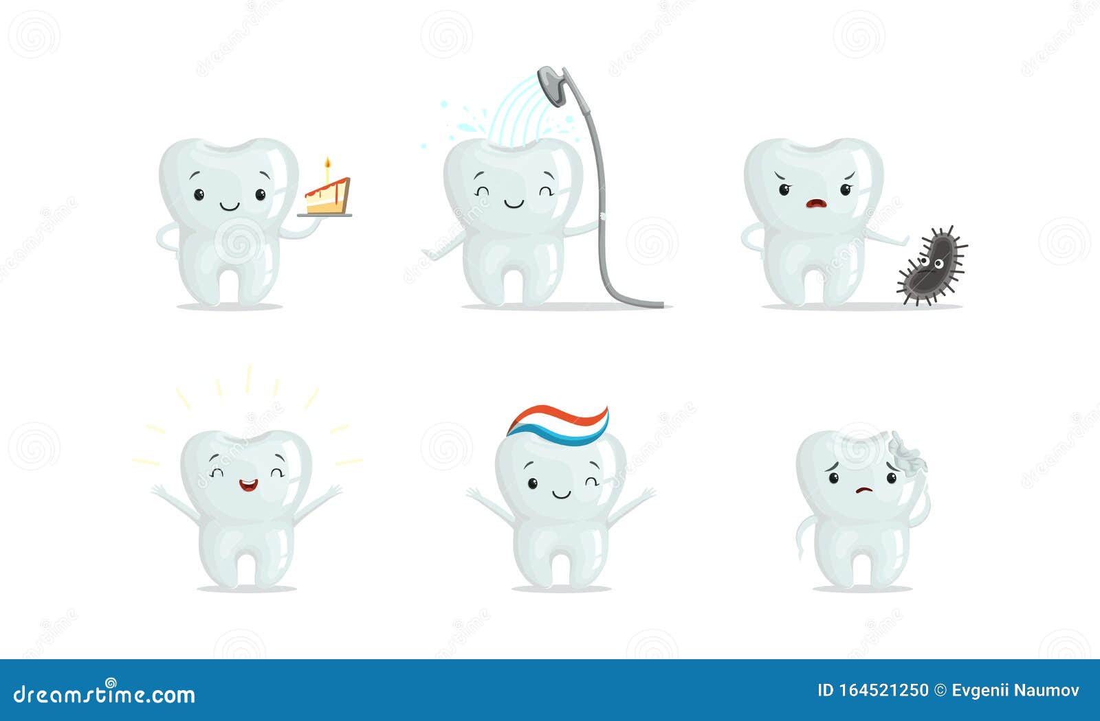 Cartoon Teeth Characters Collection. Teeth Medical Treatment Concept Stock  Vector - Illustration of freshness, dentistry: 164521250