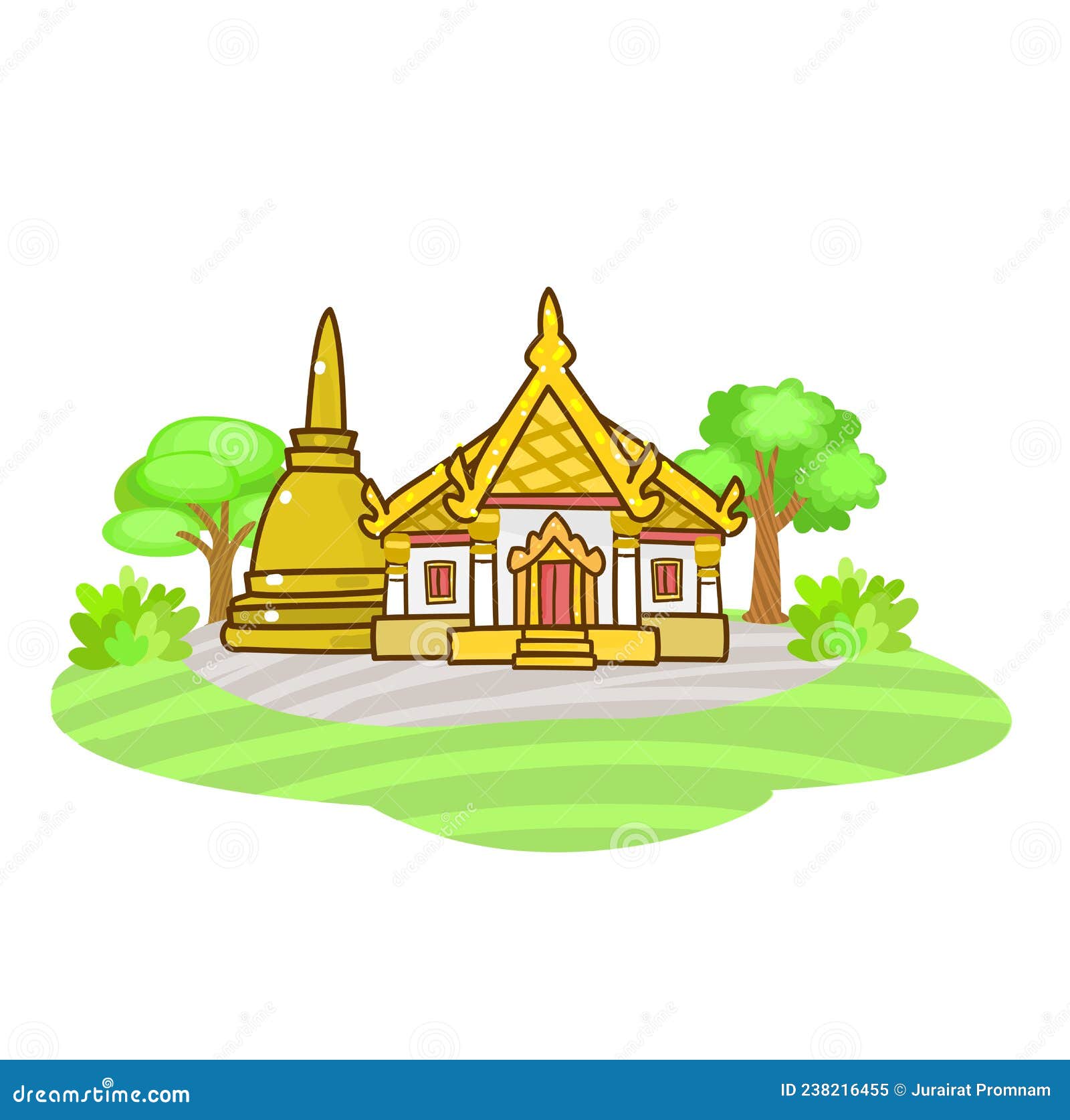 Cartoon Thai Temple Vector on Background. Stock Vector - Illustration of cute, asia: 238216455 Cartoon Thai Temple Vector on Background. Stock Vector - Illustration of cute, asia: 238216455