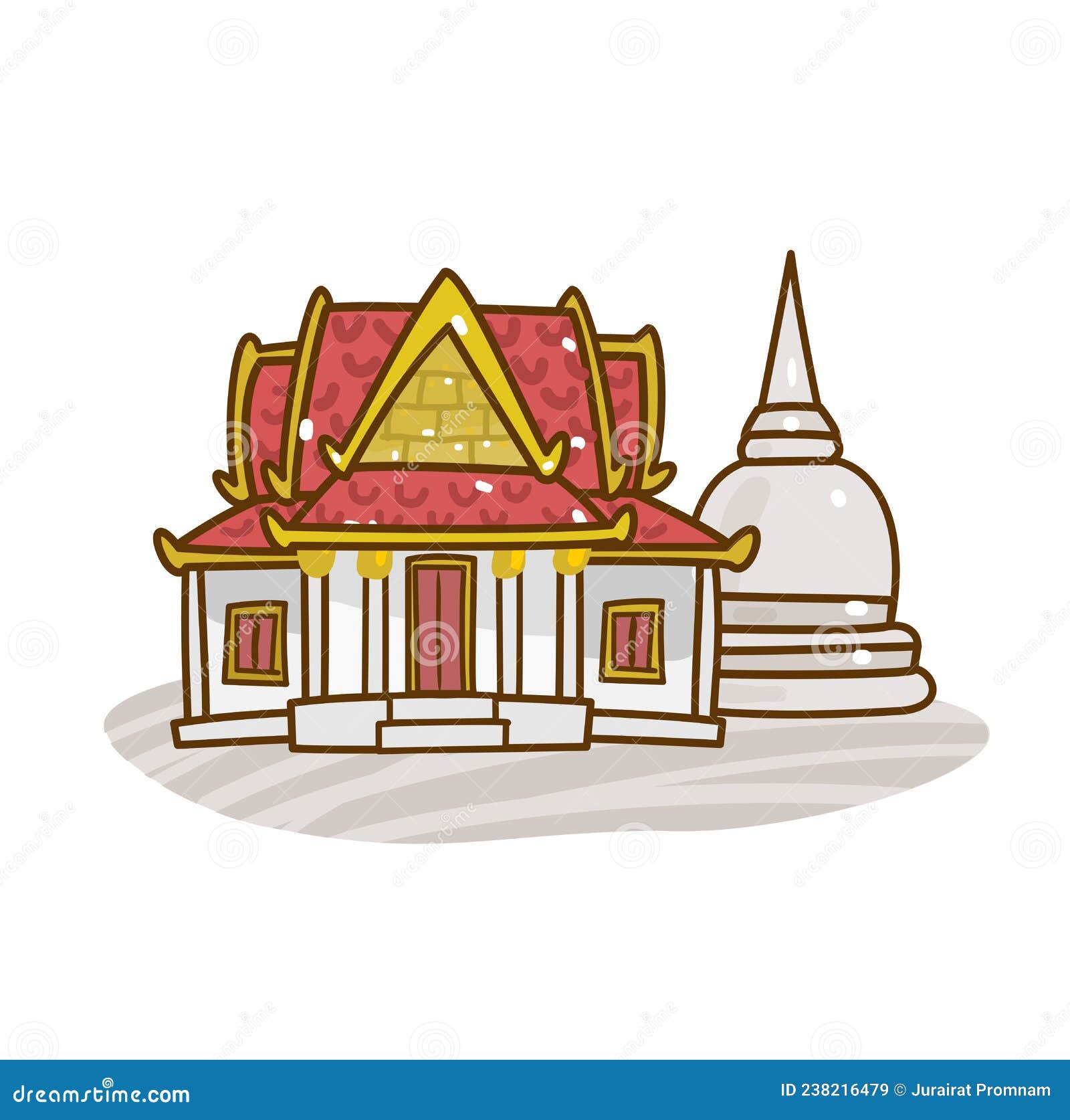 Cartoon Thai Temple Vector on Background. Stock Vector - Illustration of aging, flower: 238216479 Cartoon Thai Temple Vector on Background. Stock Vector - Illustration of aging, flower: 238216479