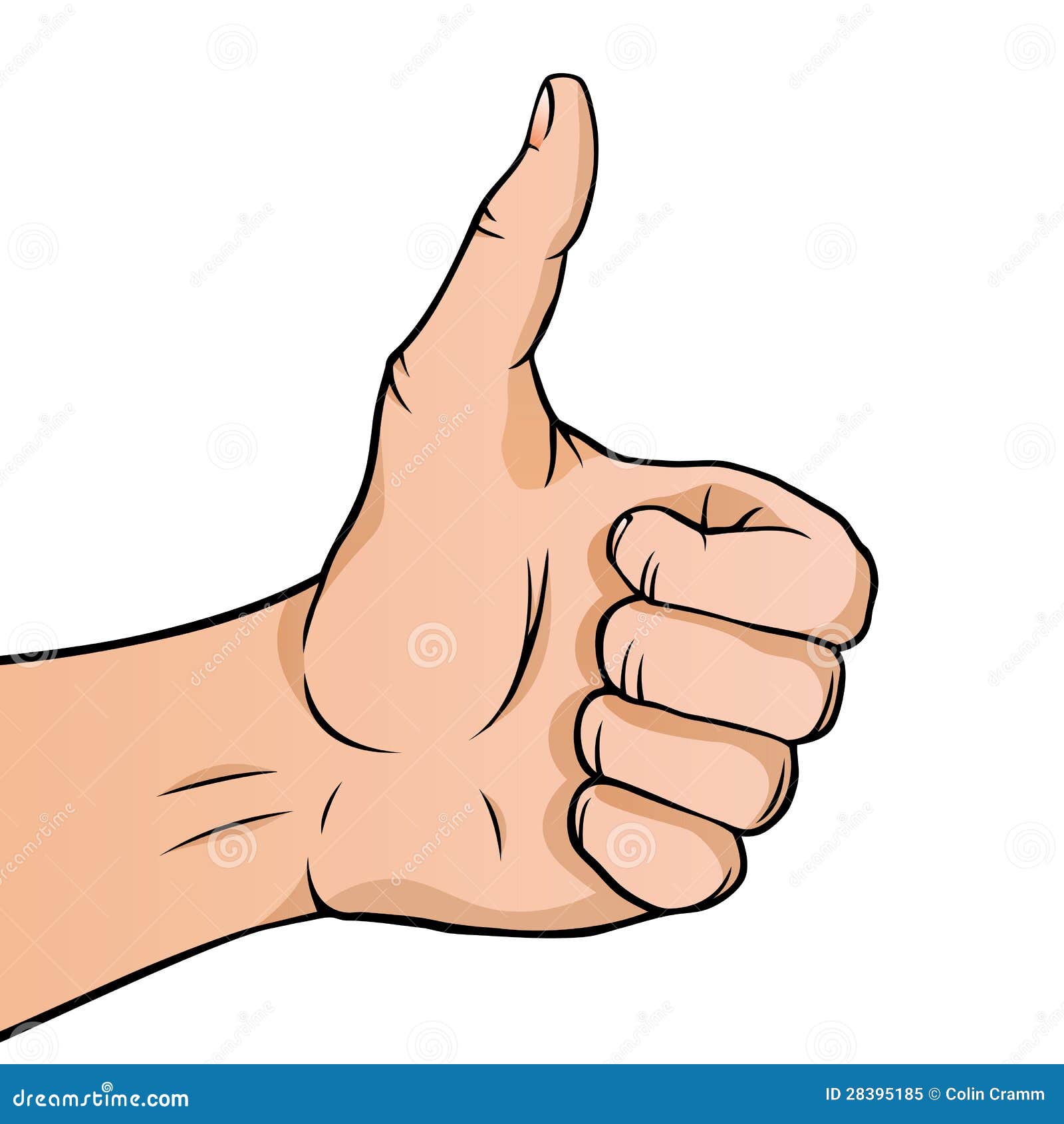 Cartoon thumbs up stock vector. Illustration of fingers 28395185