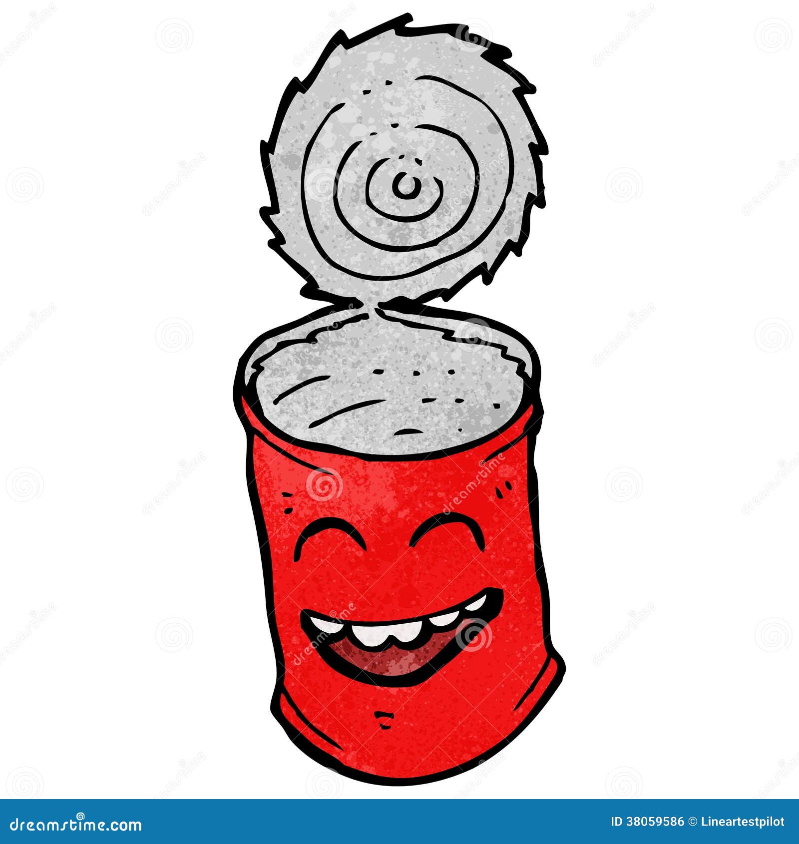 Cartoon tin can stock vector. Illustration of character - 38059586
