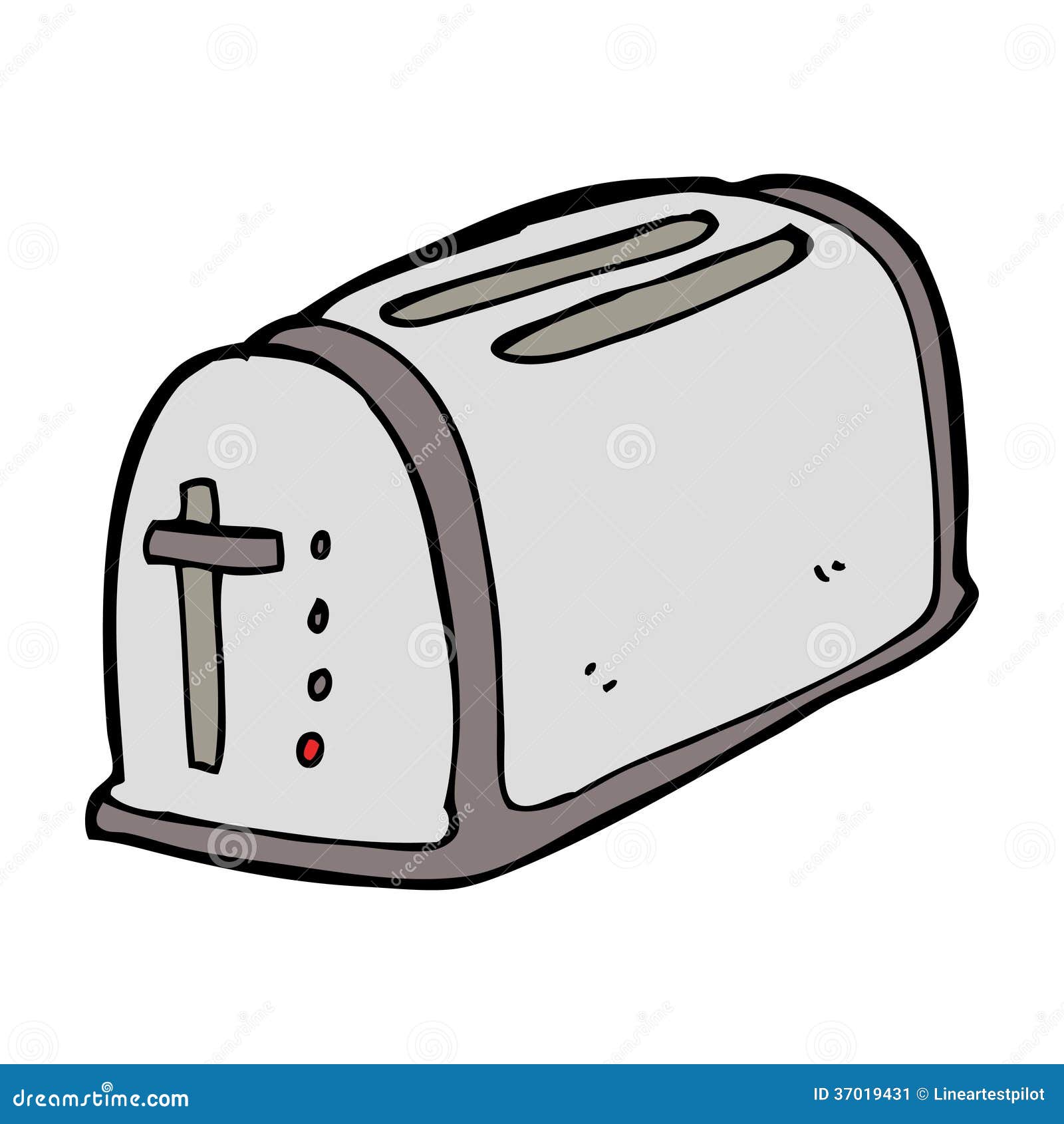 Cartoon toaster stock vector. Illustration of cheerful 37019431