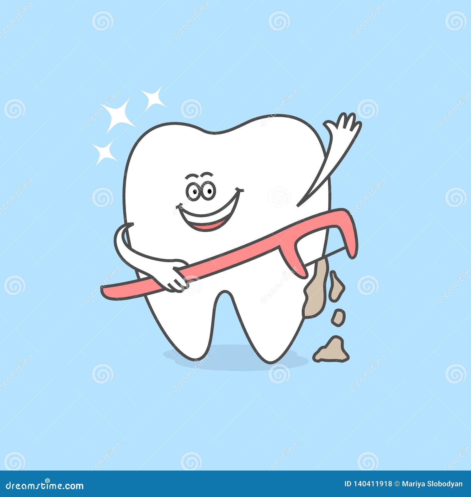 Cartoon Tooth with a Dental Floss Stick or a Floss Holder. Stock Illustration - Illustration of cartoon, floss: 140411918 Cartoon Tooth with a Dental Floss Stick or a Floss Holder. Stock Illustration - Illustration of cartoon, floss: 140411918