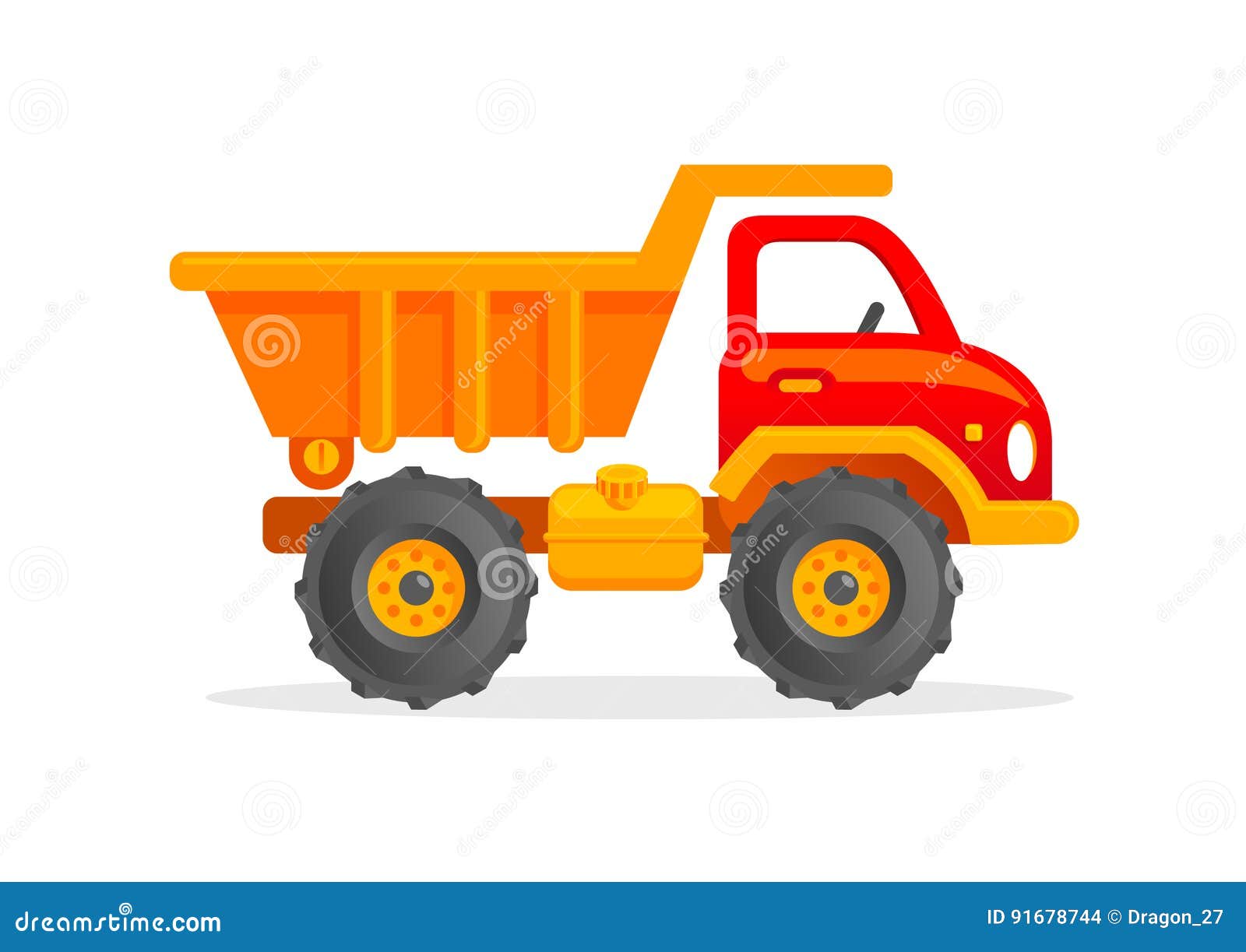 Cartoon Toy Truck Vector Illustration. Stock Vector - Illustration of  construction, funny: 91678744