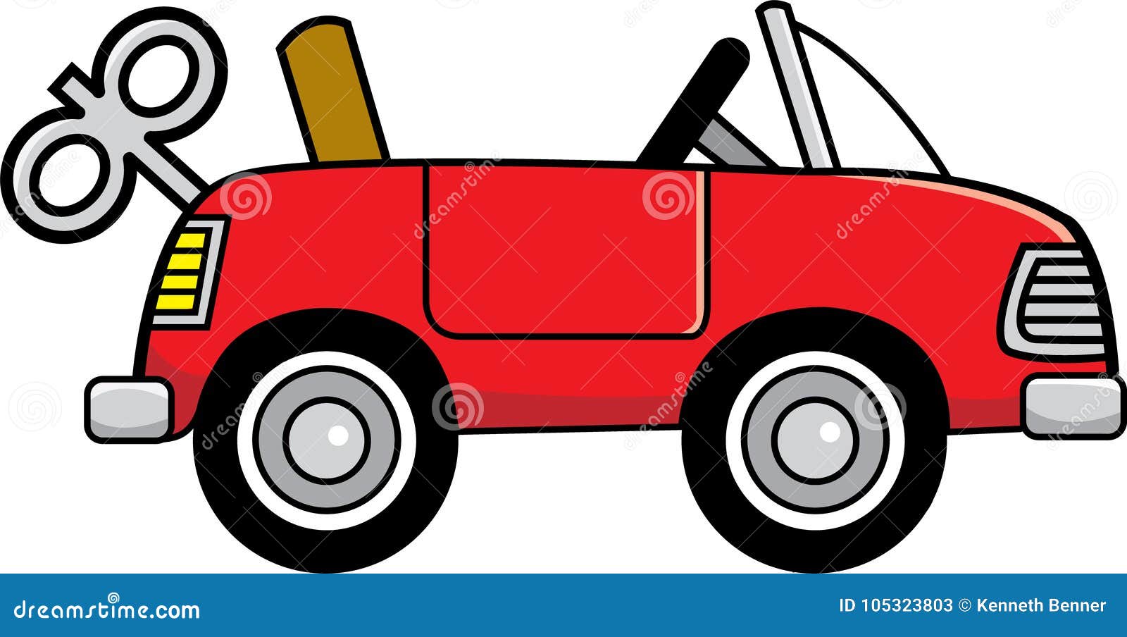 Wind Up Toy Car Stock Illustrations 