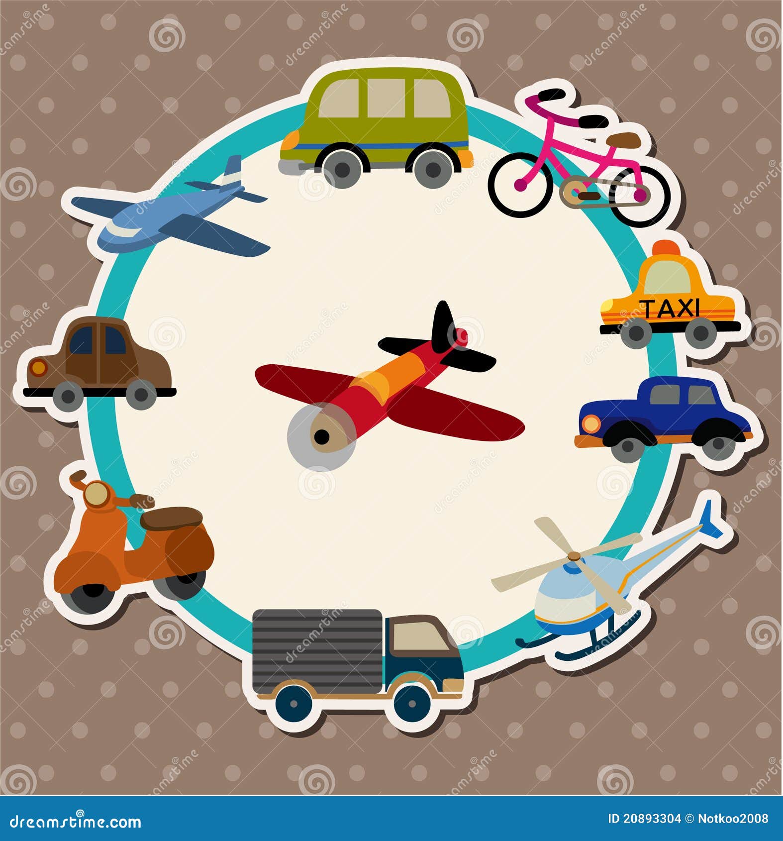 Cartoon Transport Card Stock Images - Image: 20893304