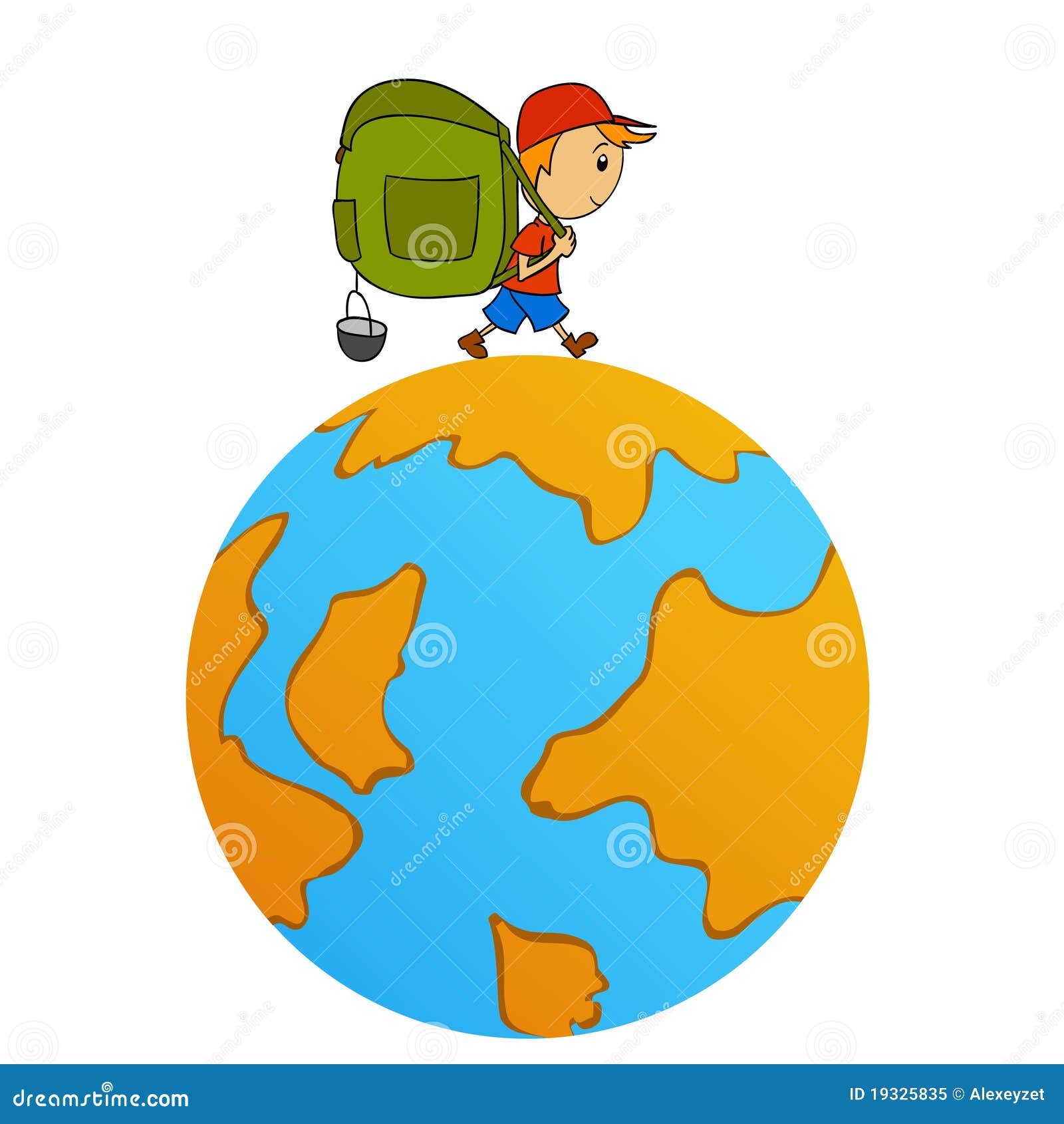 travel around the world cartoon