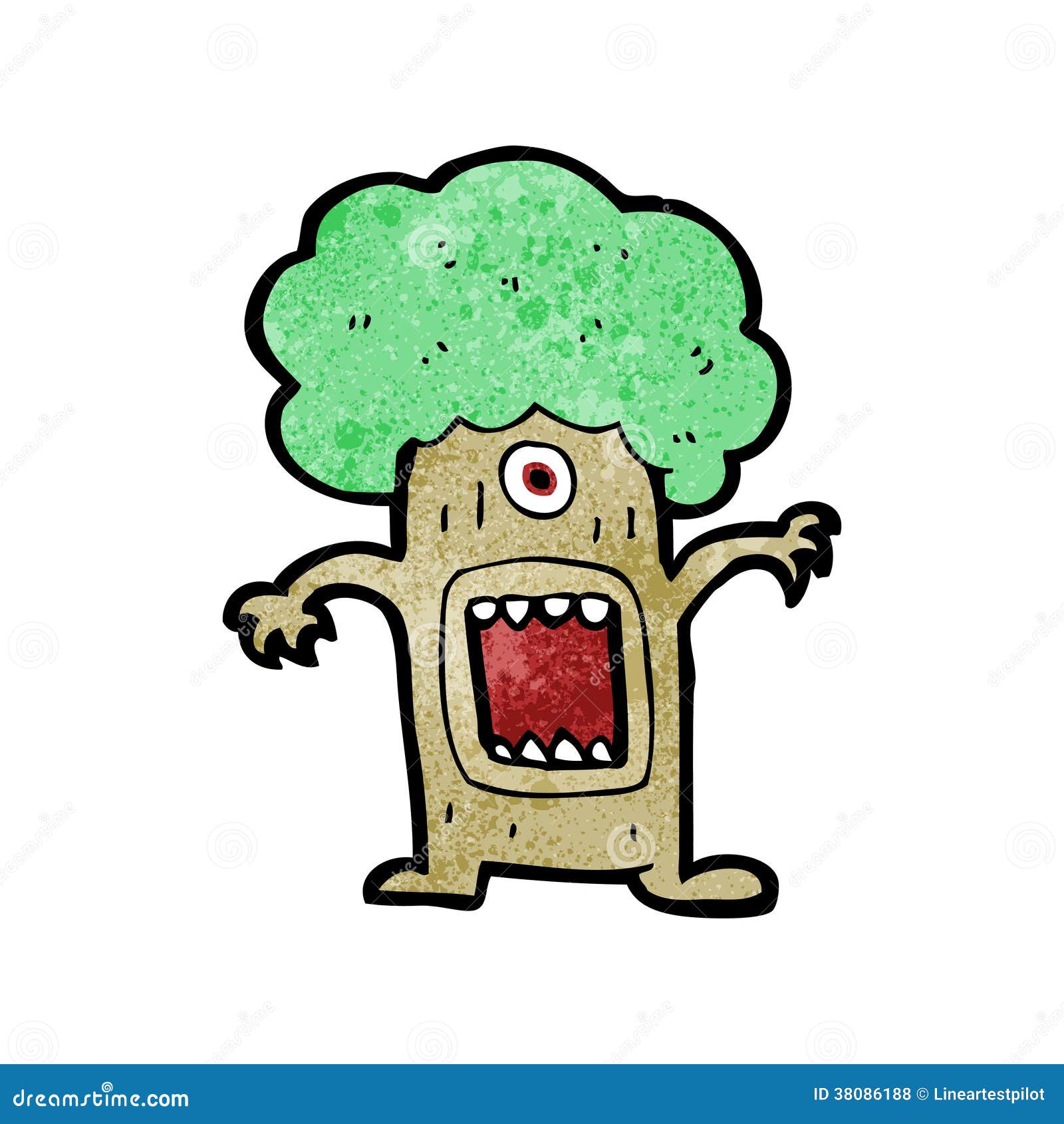 Cartoon tree monster stock vector. Illustration of funny 38086188