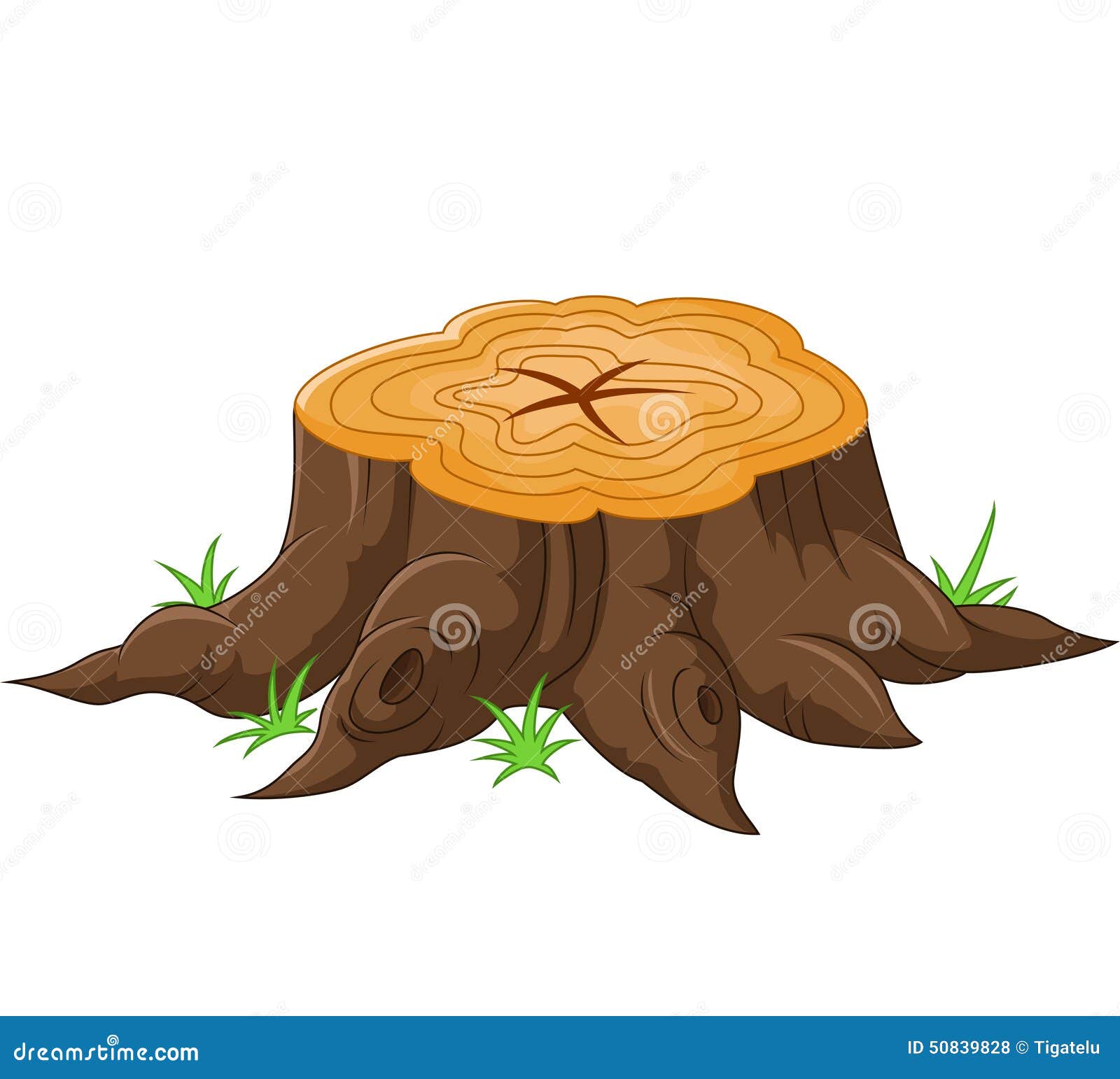 cartoon tree log