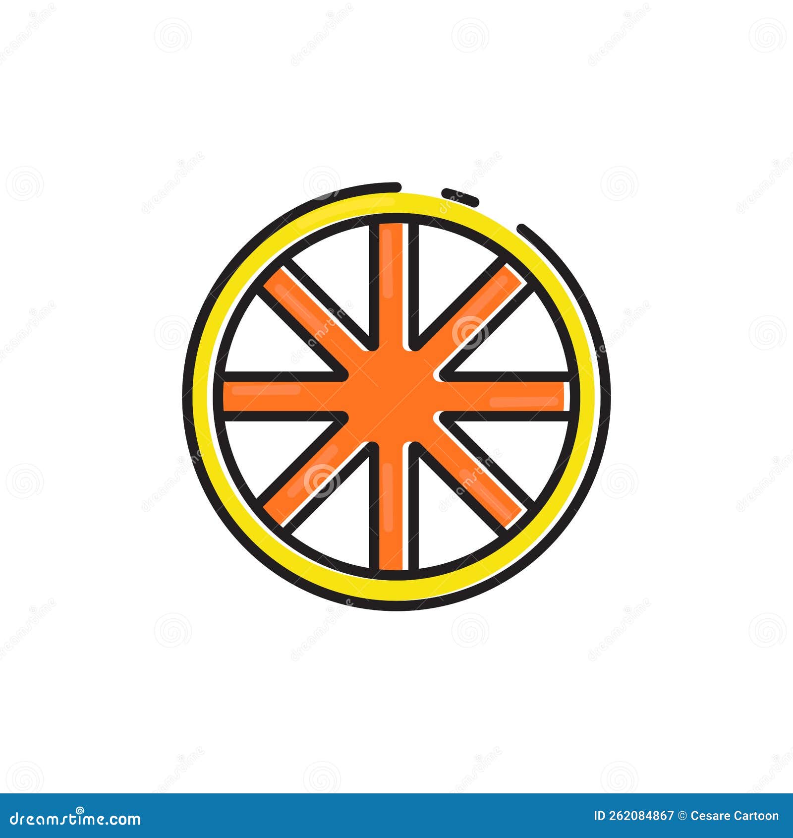 Cartoon wheel stock vector. Illustration of wheel, native 262084867