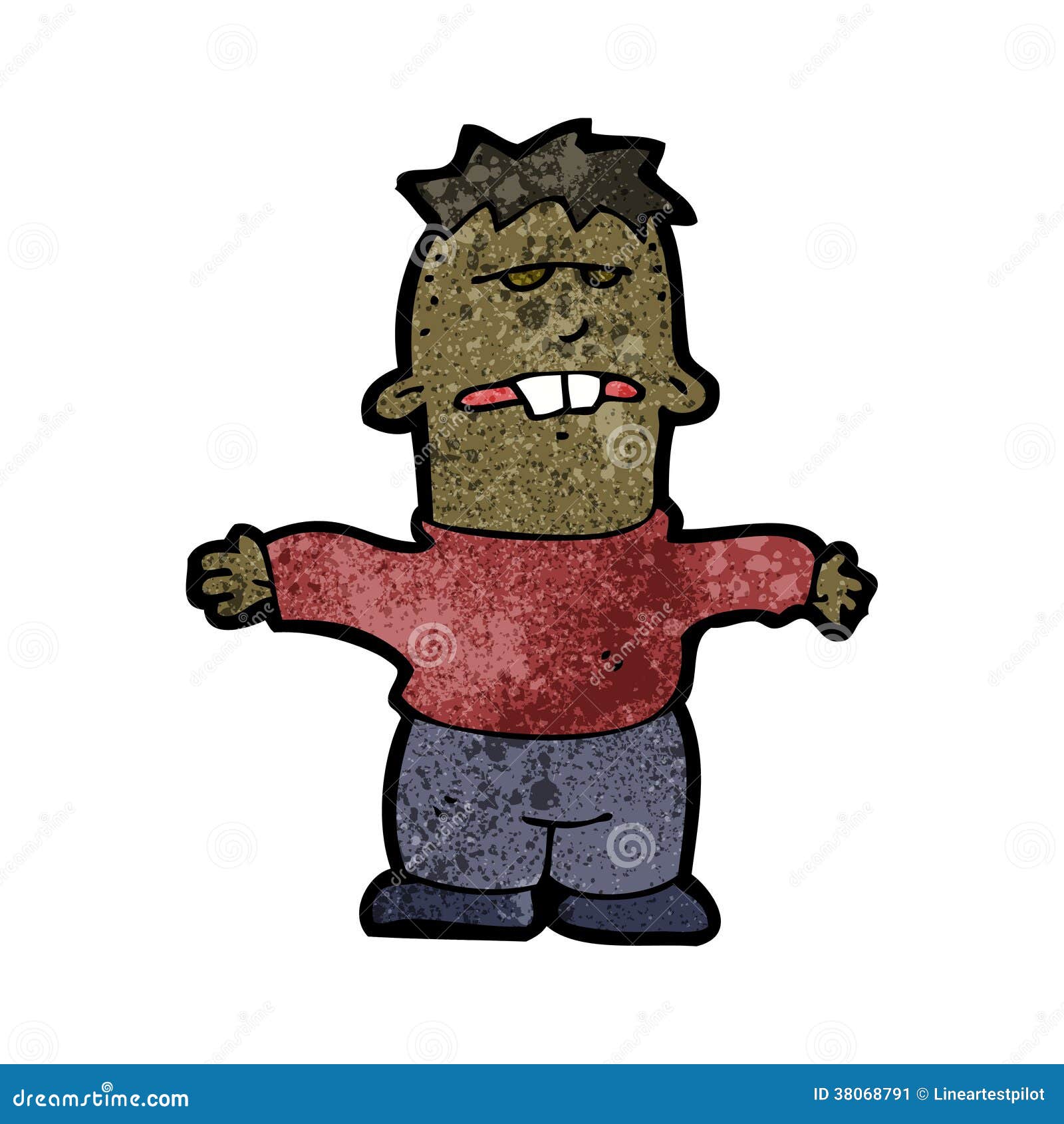 Cartoon Ugly Kid Stock Vector Illustration Of Drawn 38068791