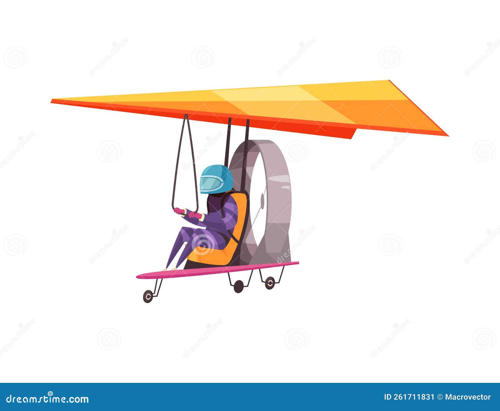 Cartoon Ultralight Trike stock vector. Illustration of activity 261711831