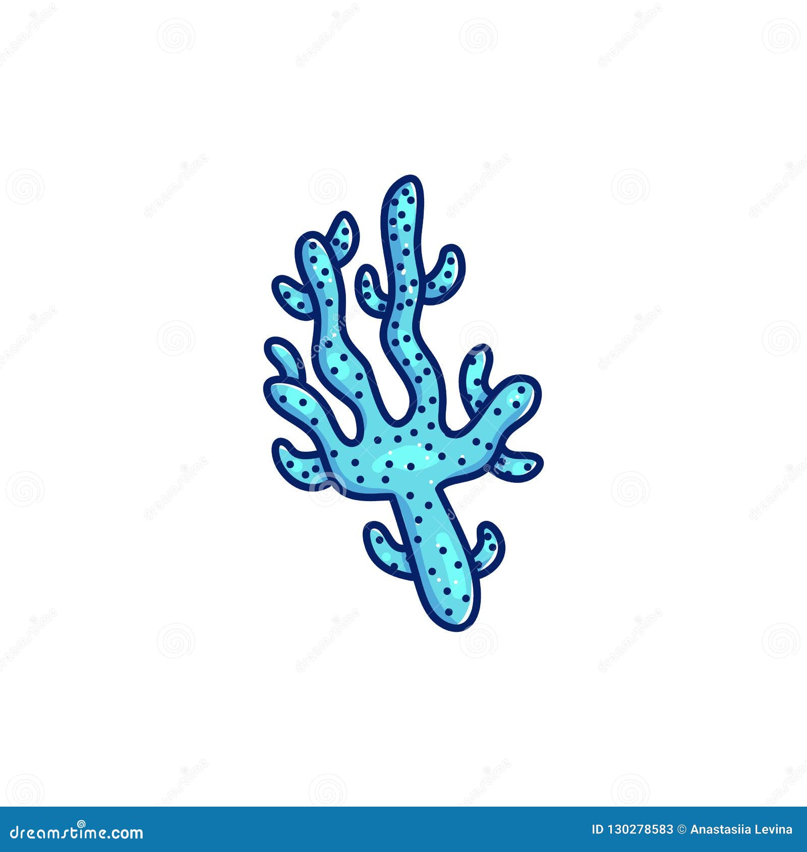 Cartoon coral illustration stock vector. Illustration of decoration
