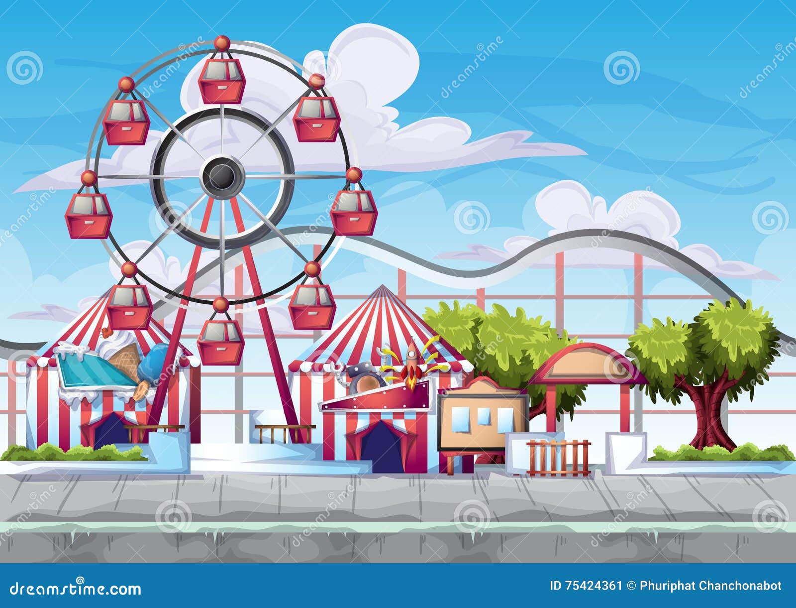 Cartoon Vector Amusement Park with Separated Layers for Game and Animation Stock Vector - Illustration of magic, carnival: 75424361 Cartoon Vector Amusement Park with Separated Layers for Game and Animation Stock Vector - Illustration of magic, carnival: 75424361