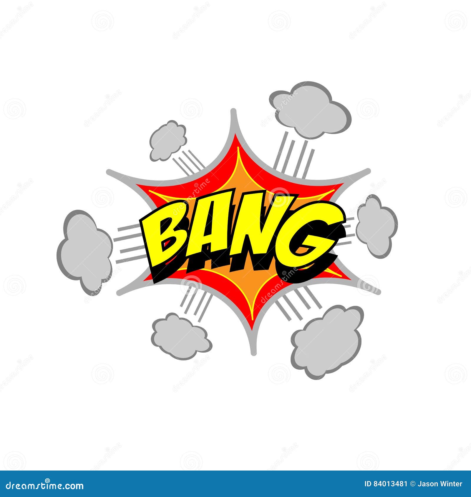 Cartoon Vector Bang Sound stock vector. Illustration of comic - 84013481