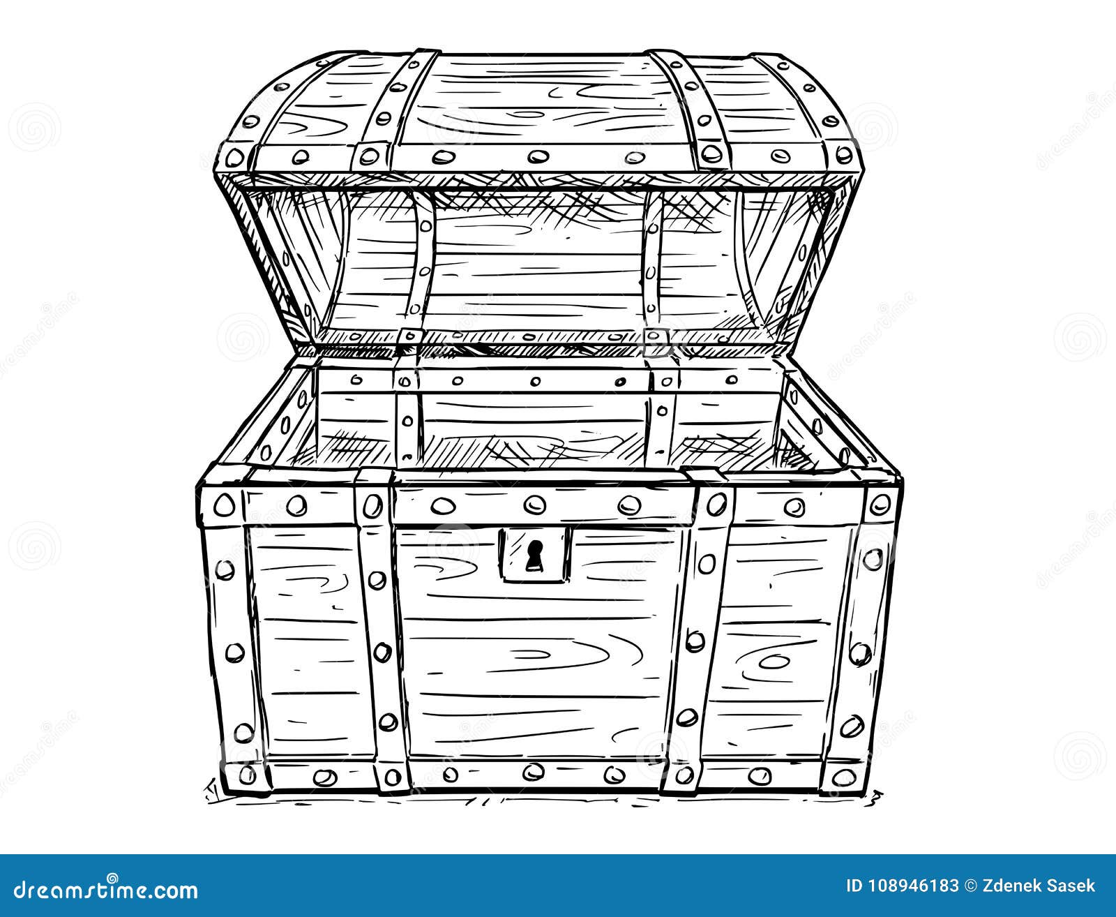 pirate treasure chest drawing