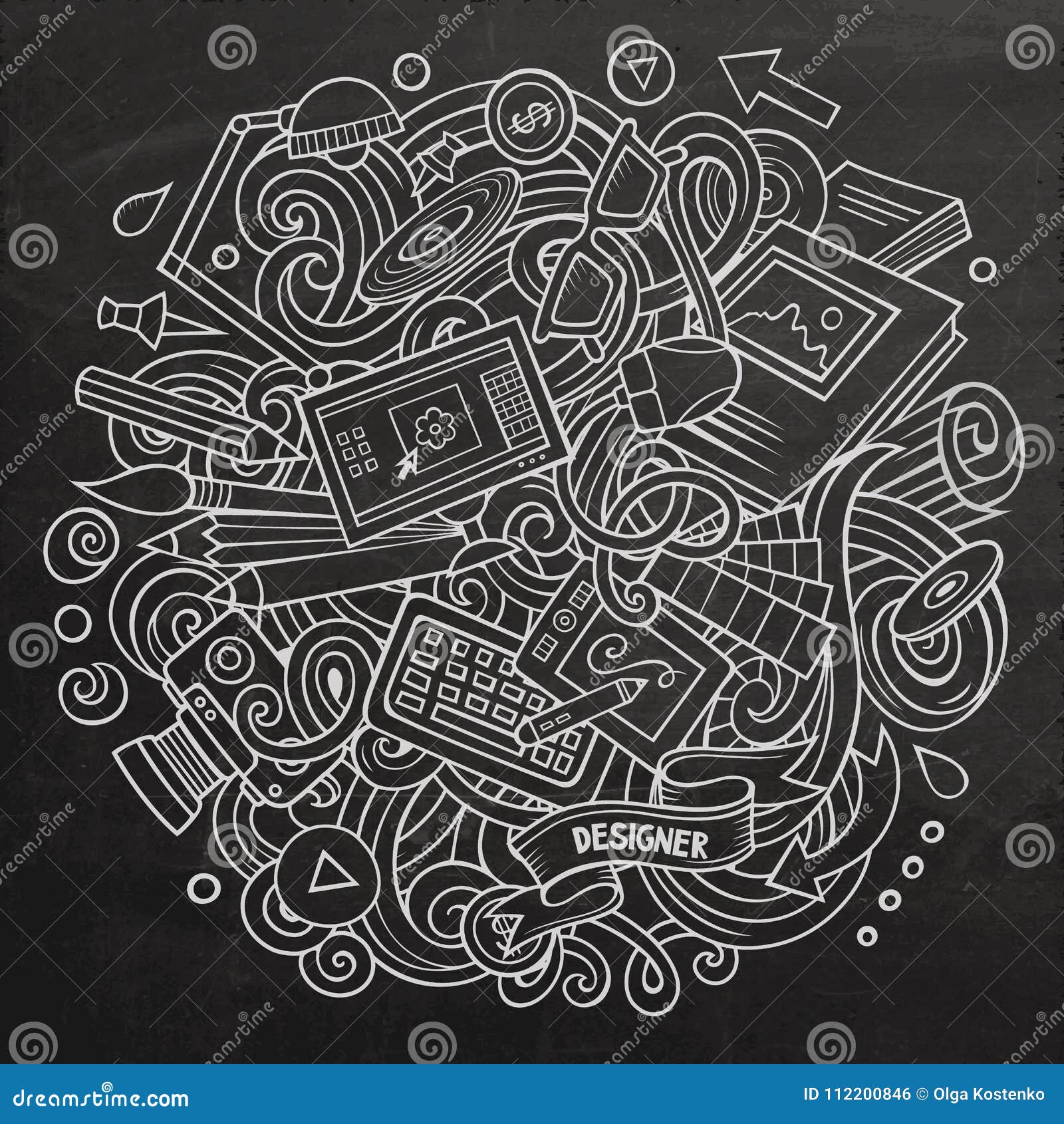 Cartoon Vector Doodles Art And Design Illustration Stock Vector