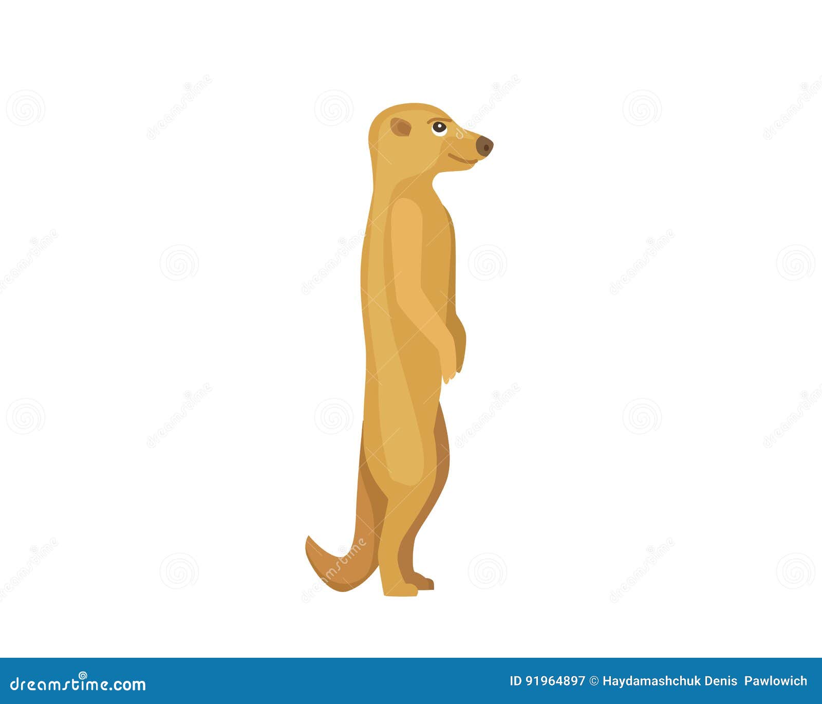 cartoon vector illustration of funny gopher animal stock vector