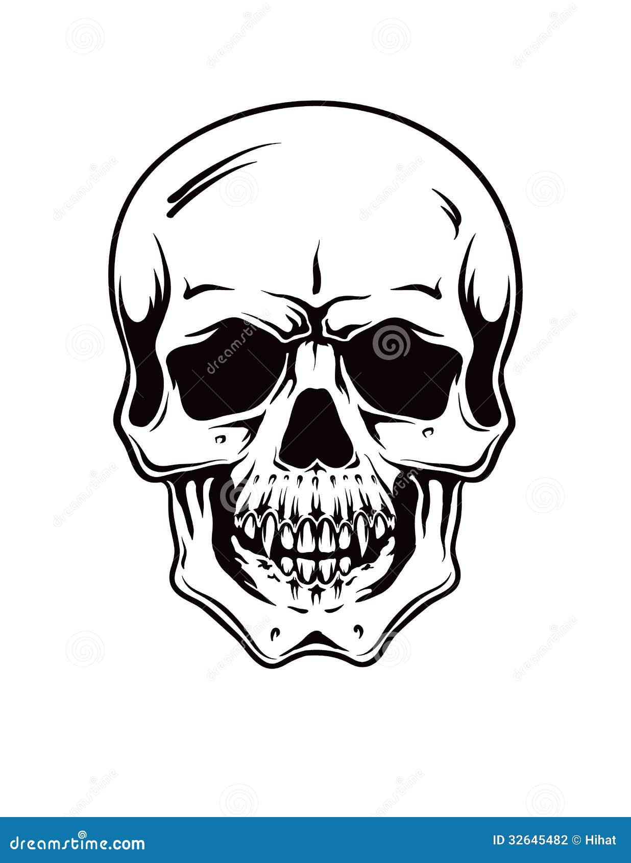 Cartoon Vector Skull . Hand Drawn. Eps8 Stock Vector - Illustration of  cartoon, cross: 32645482