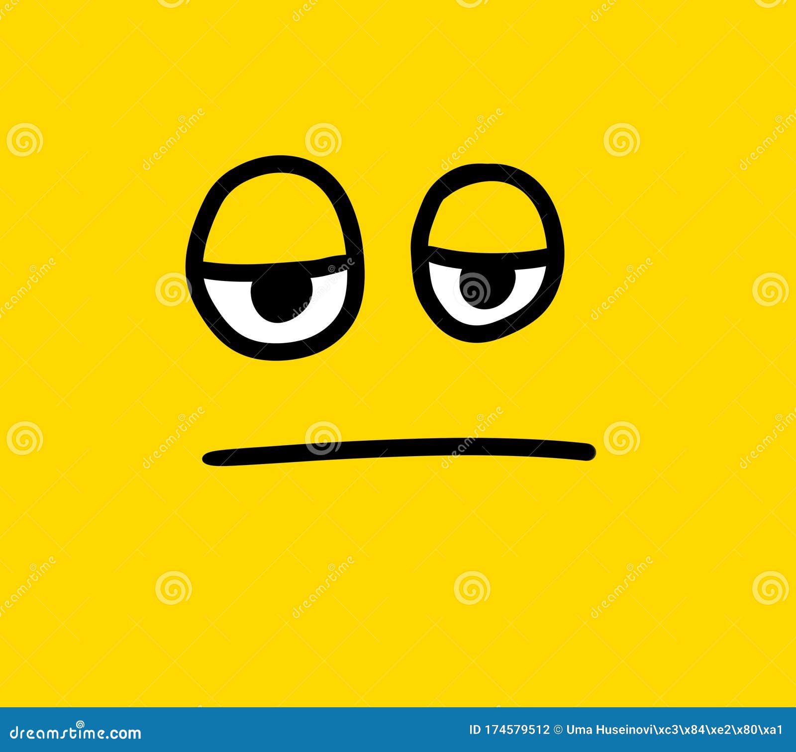 Cartoon Very Bored Emoticon Face Stock Illustration - Illustration of bored,  message: 174579512