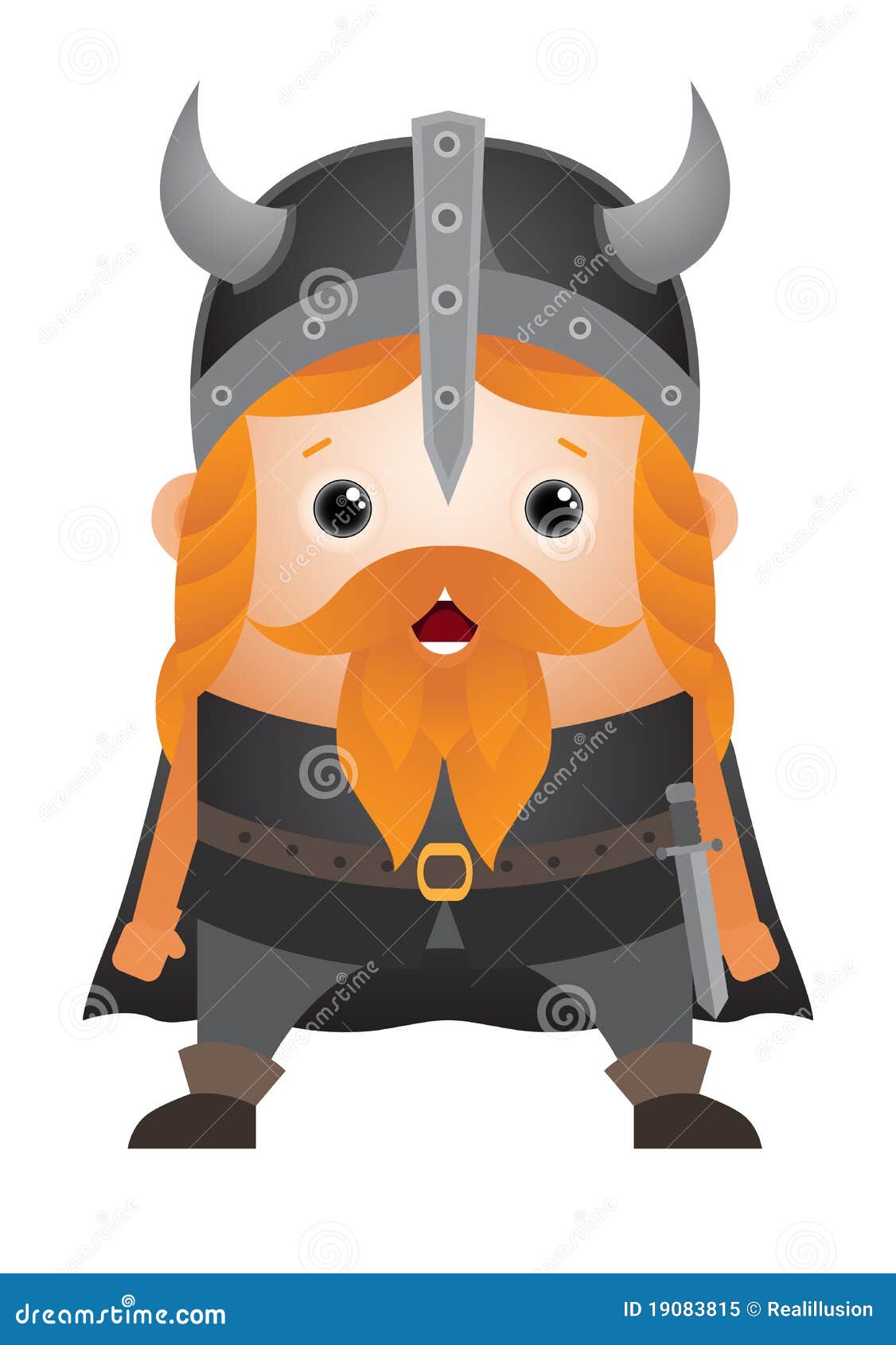 Cartoon Viking Character Stock Vector Illustration Of Rough 19083815