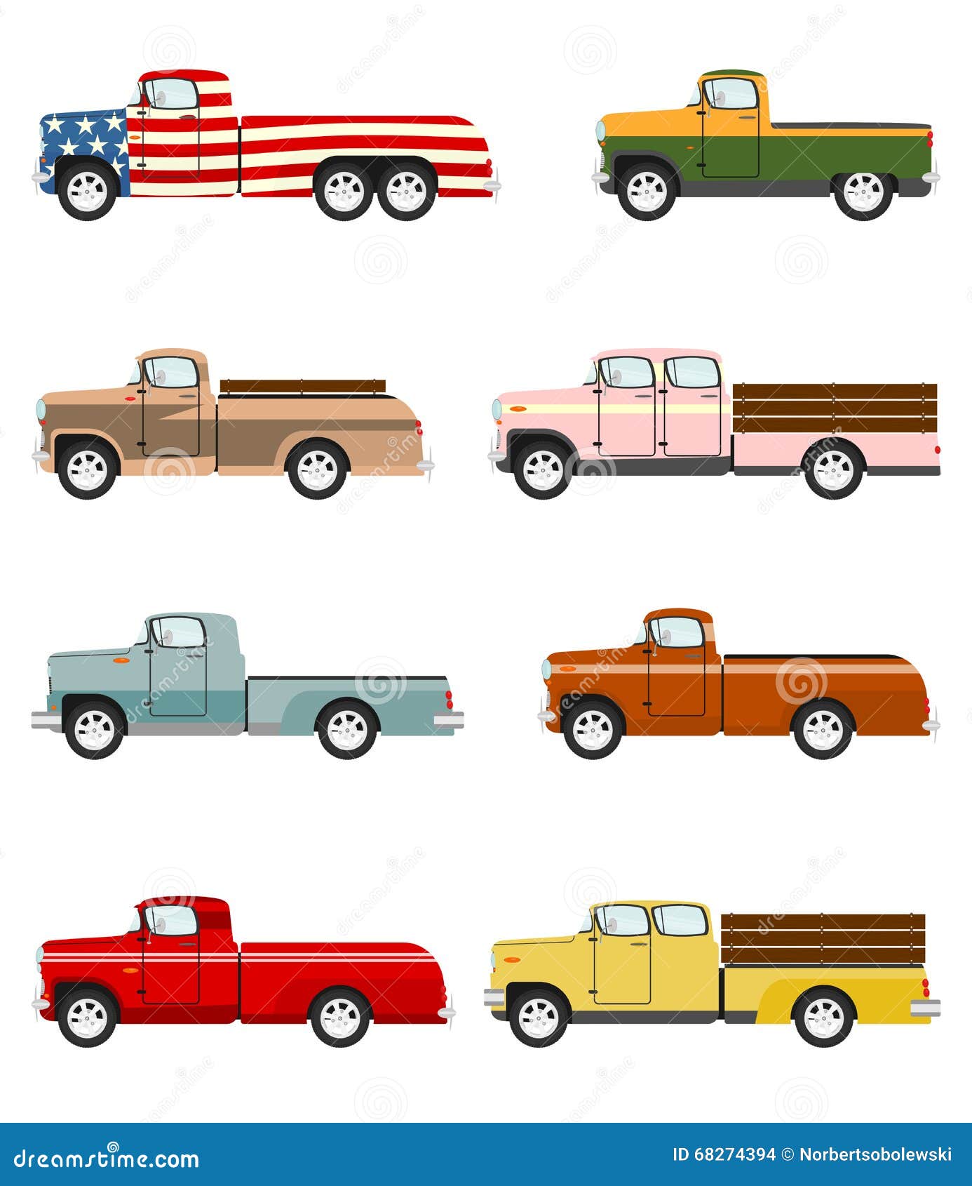 Cartoon Vintage Pick Up Truck Stock Vector - Illustration of garage, delivery: 68274394 Cartoon Vintage Pick Up Truck Stock Vector - Illustration of garage, delivery: 68274394