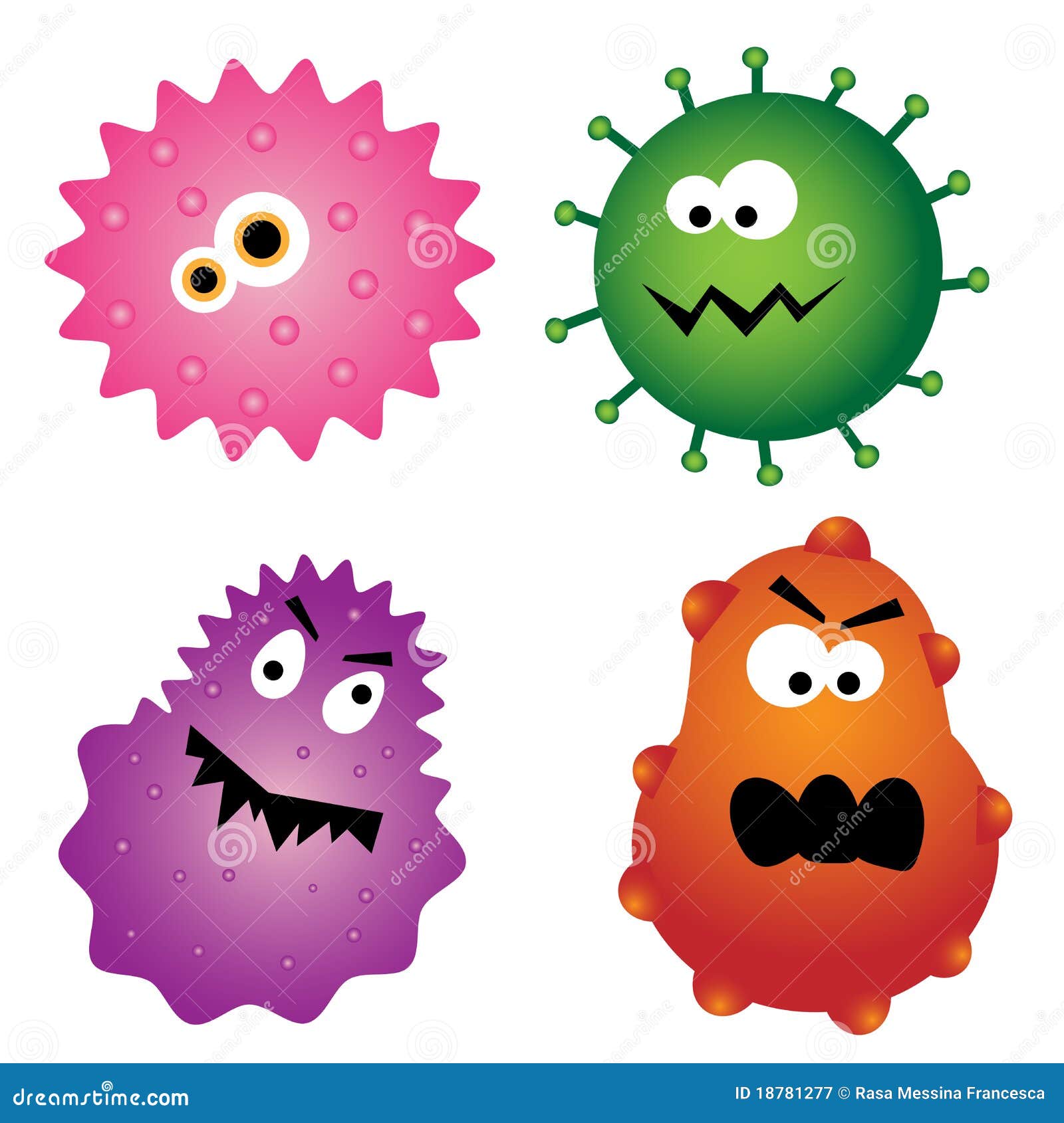 cartoon virus germs
