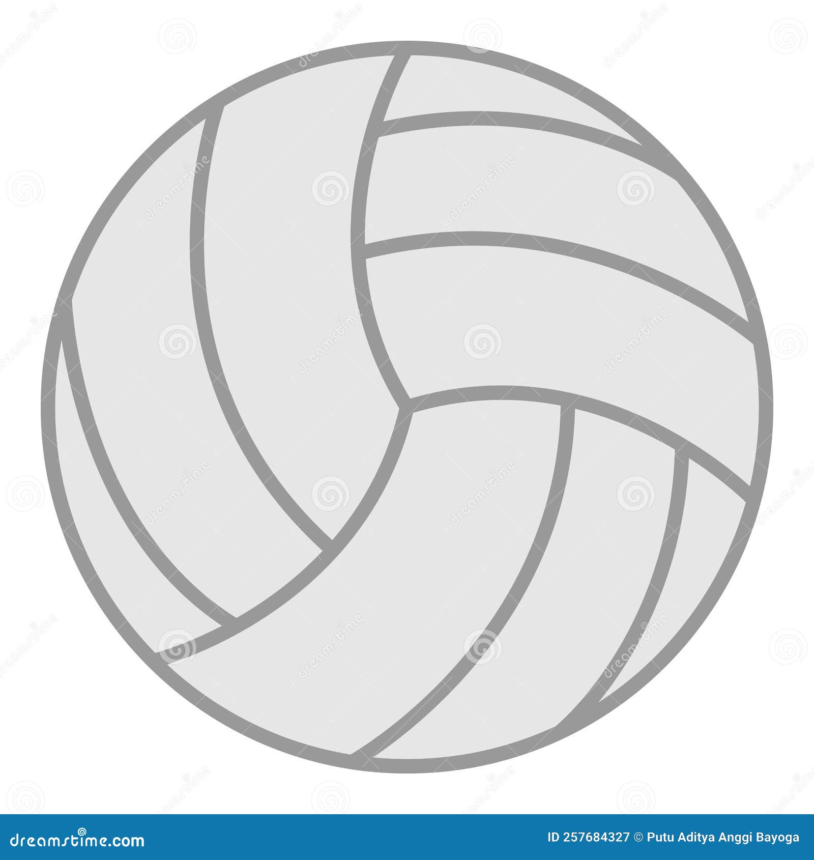Cartoon volleyball ball stock vector. Illustration of simple - 257684327