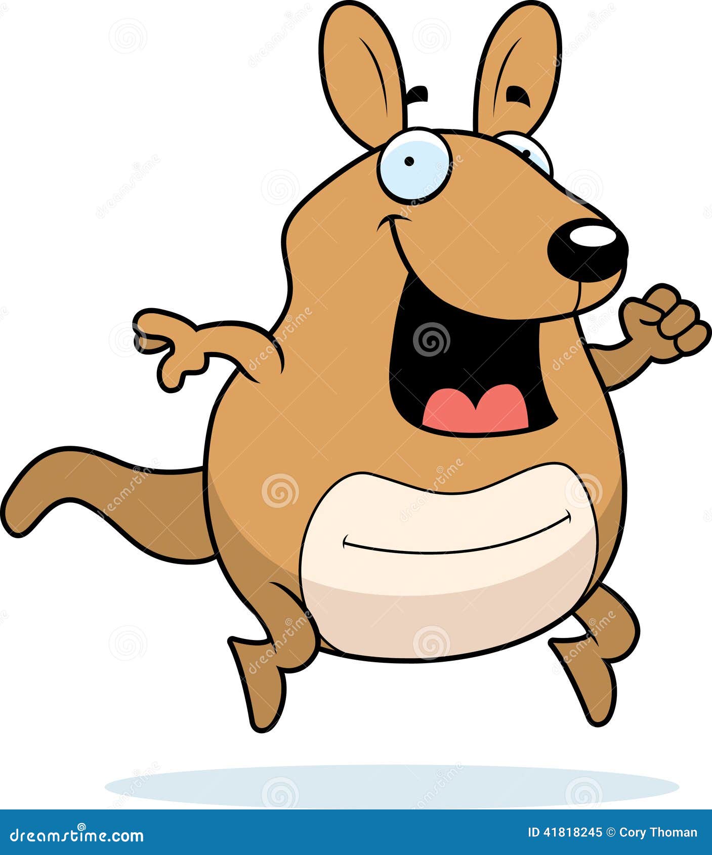 Cartoon Wallaby Hopping stock vector. Illustration of vector 41818245