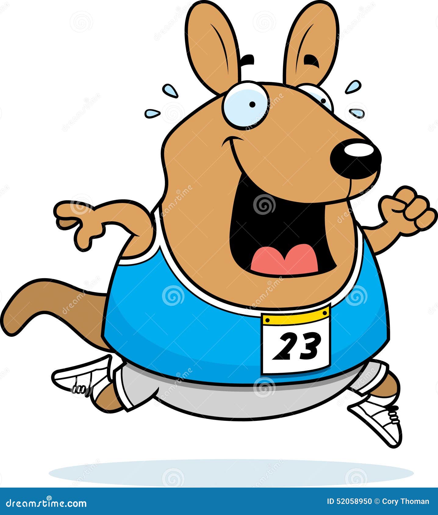 Cartoon Wallaby Running Race Stock Vector Image 52058950