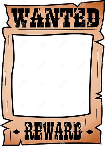 Cartoon Wanted Poster with Whitespace Stock Vector - Illustration of ...