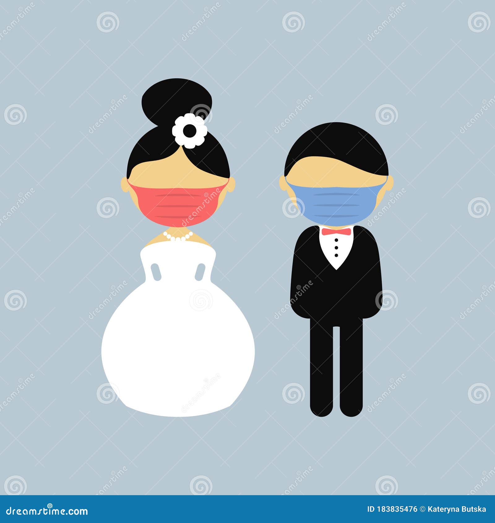 Download Cartoon Wedding Characters. Bride And Groom Wearing ...