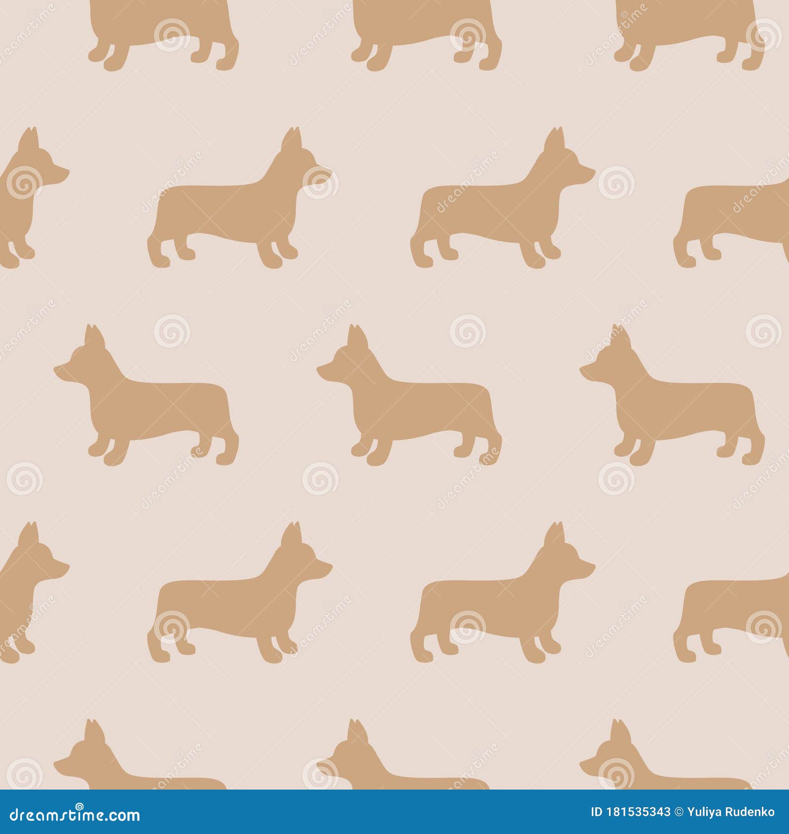 Cartoon Welsh Corgi Dog Seamless Pattern Background. Abstract Corgi Dog  Pattern for Card, Wallpaper, Album, Scrapbook, Holiday Stock Illustration -  Illustration of ornament, disciple: 181535343