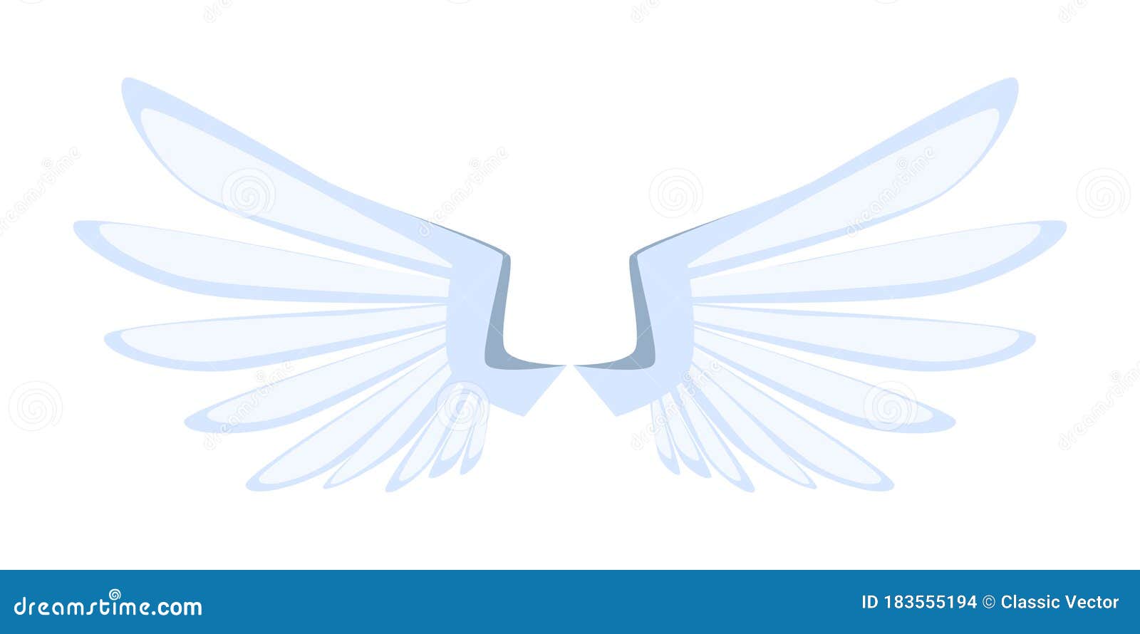 Cartoon White Eagle Wings Knight Item Isolated Stock Vector - Illustration  of bird, chivalry: 183555194
