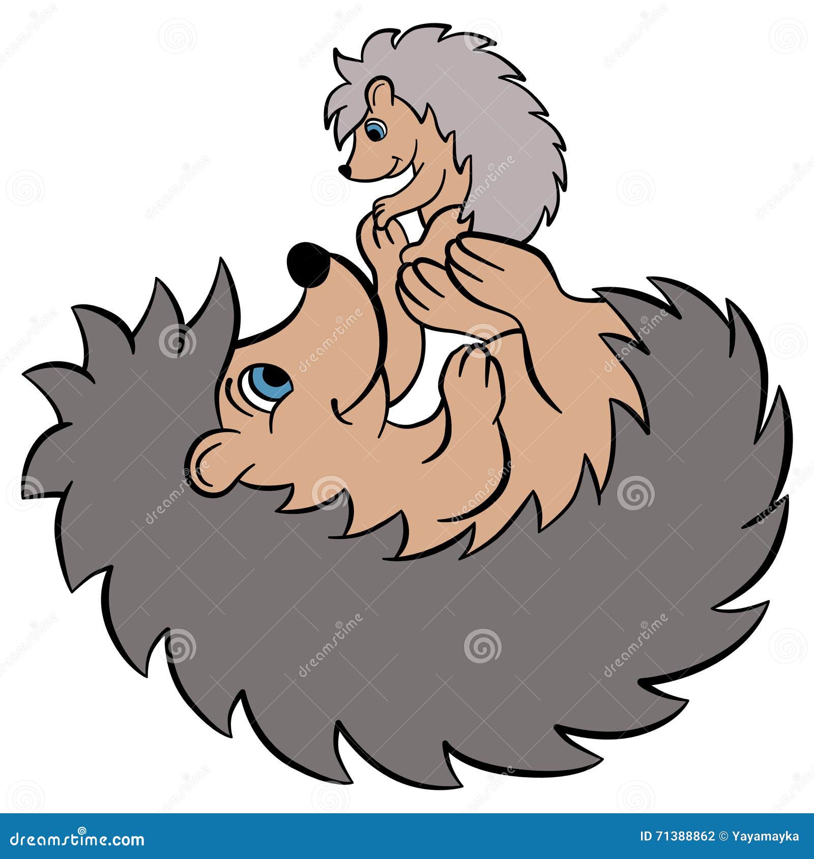 Cartoon Wild Animals for Kids. Mother Hedgehog with Baby. Stock Vector -  Illustration of childish, life: 71388862