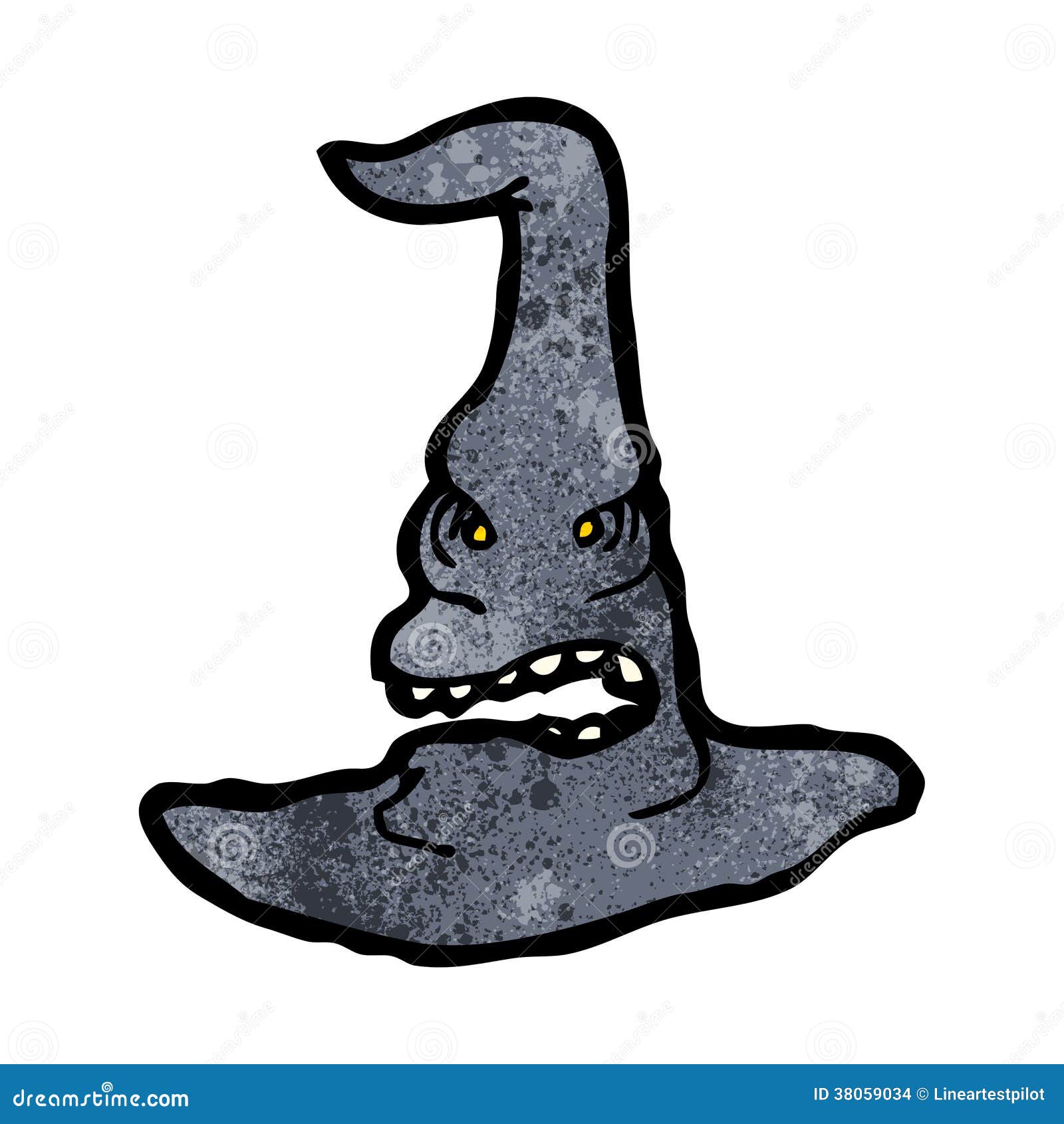 Cartoon wizard hat stock vector. Illustration of hand - 38059034